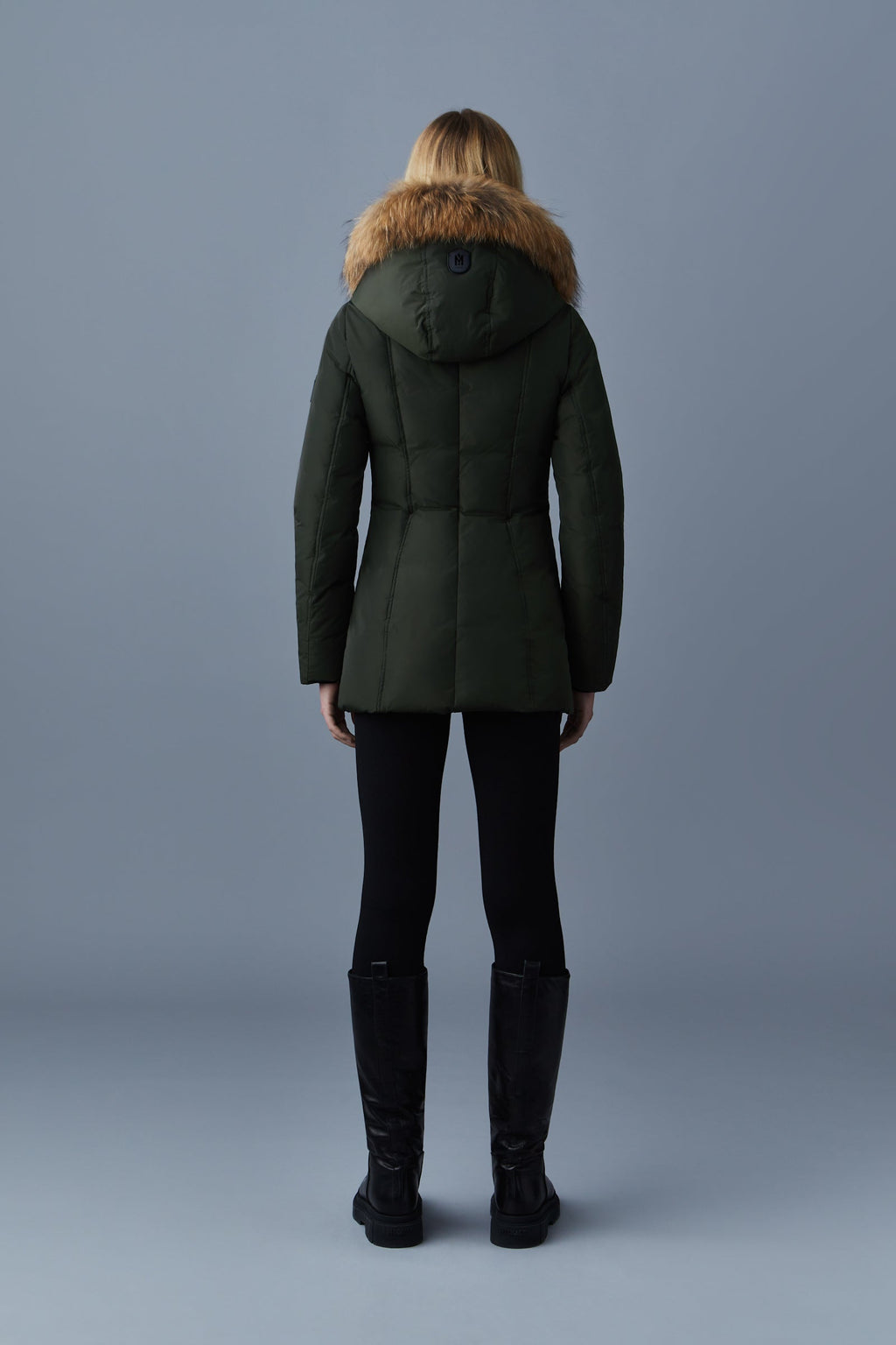 ADALI down coat with natural fur Signature Mackage Collar