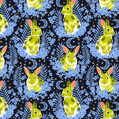 Tula Pink - Besties - Hop to It - Jacinthe des bois - PWTP215.BLUEBELL