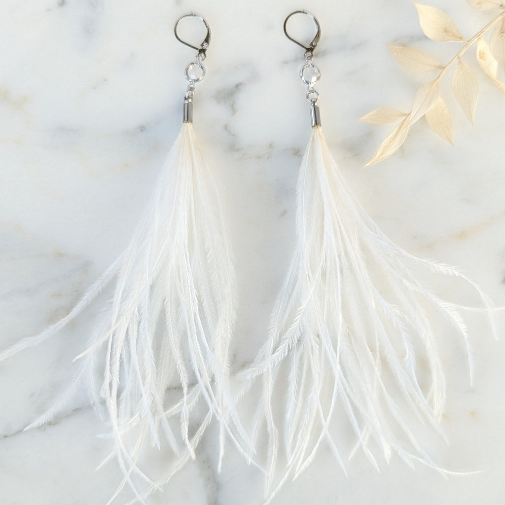 LARK Feather Fringe Earrings