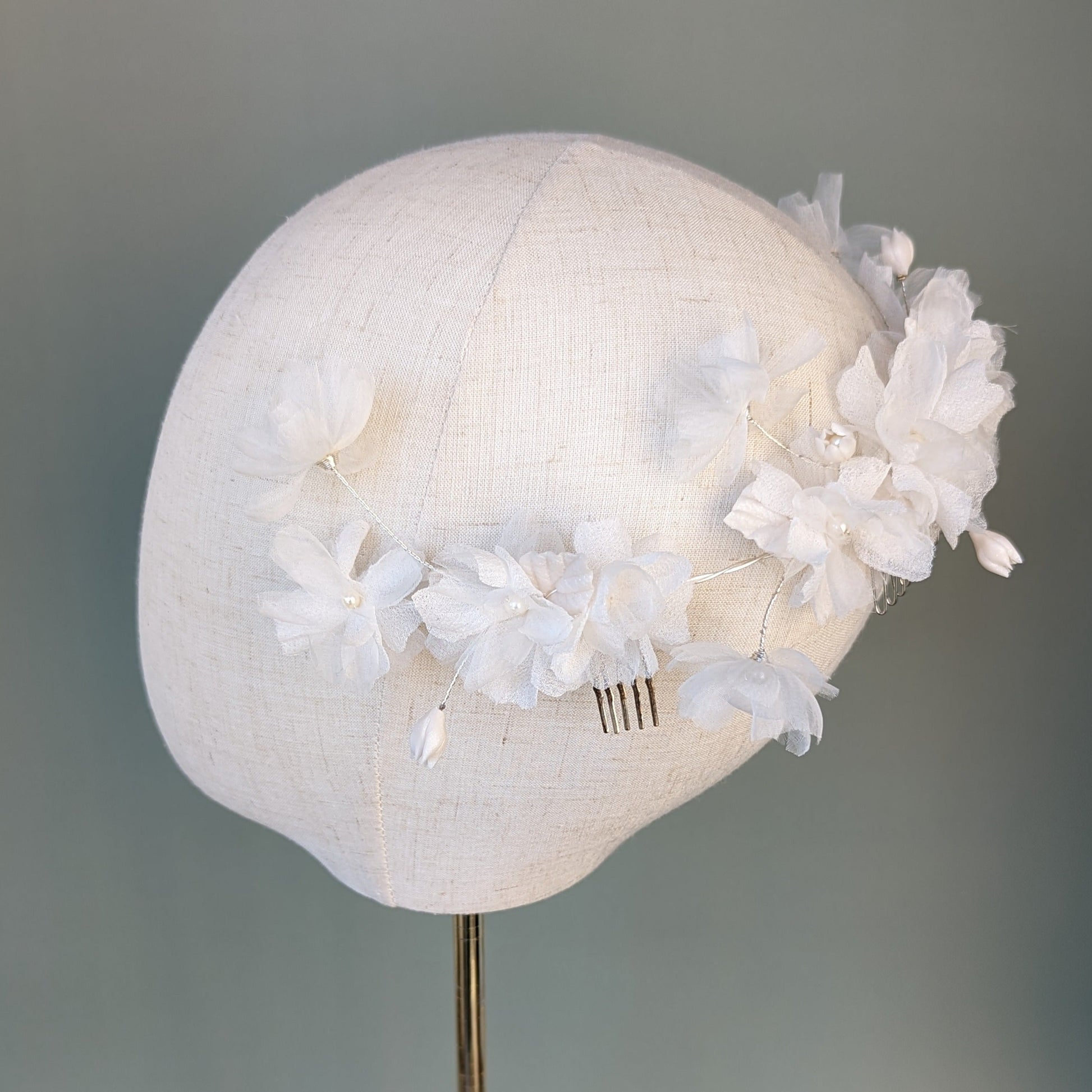 EMMA Silk Flower Bridal Hair Vine