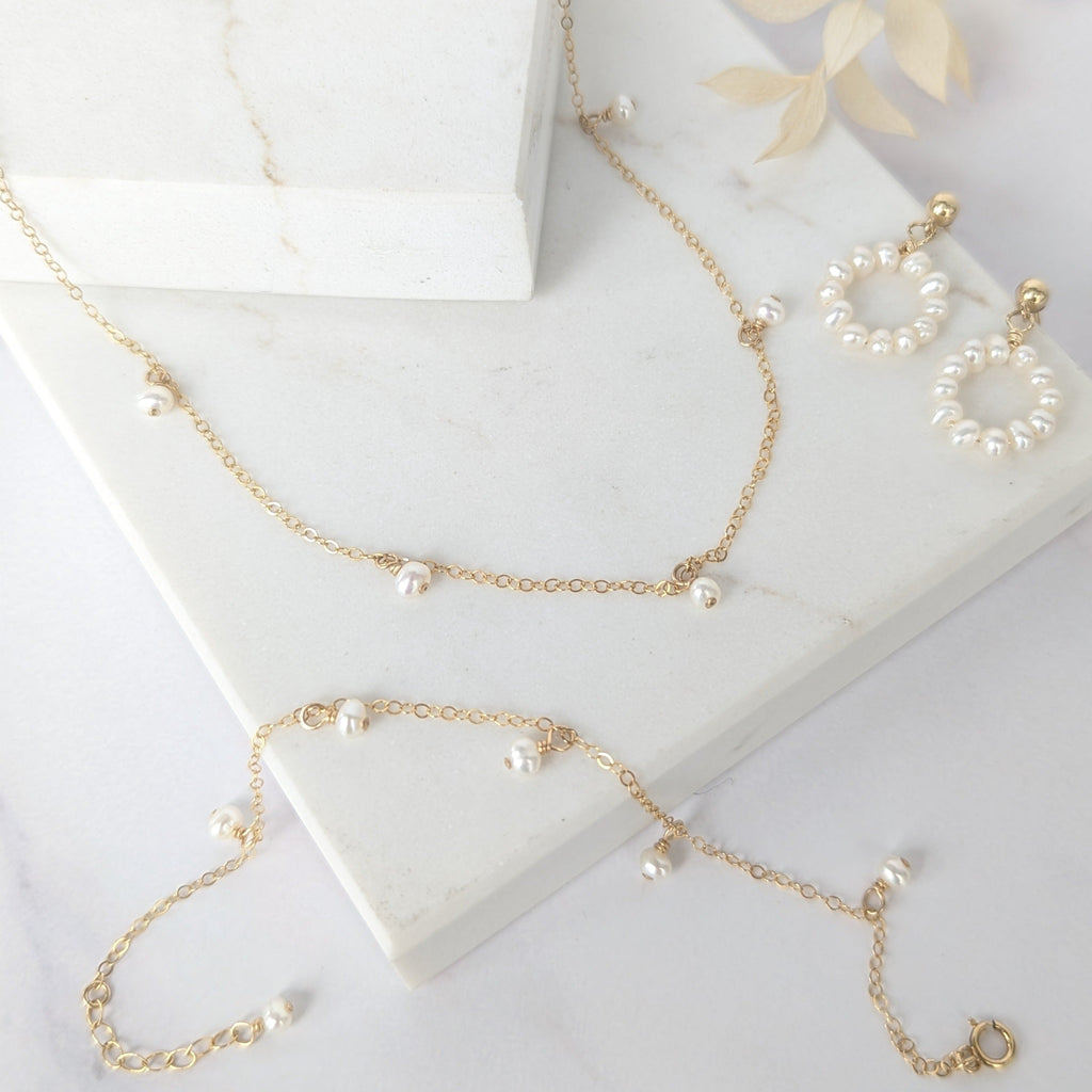 Ensemble de bijoux de mariée en perles WILLA, ALEXA et ANAIS