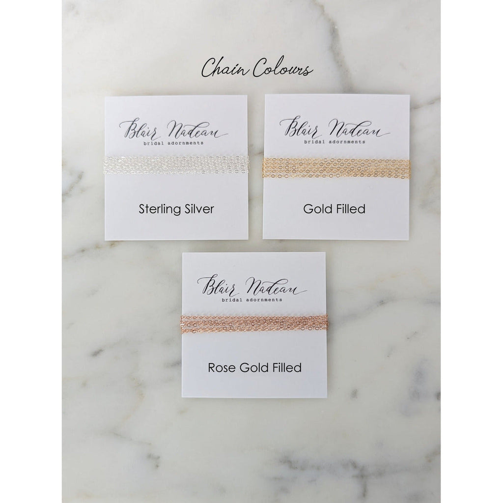 ADDISON Crystal Teardrop Pendant Back Necklace