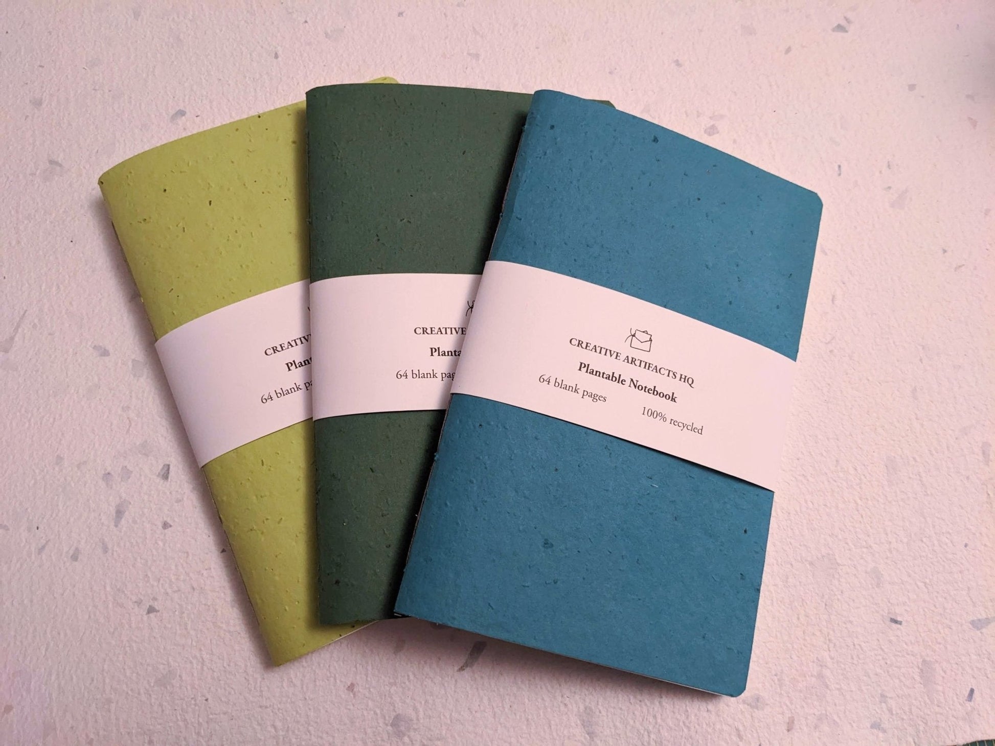 Large | Set of 3 Plantable Cotton Notebooks