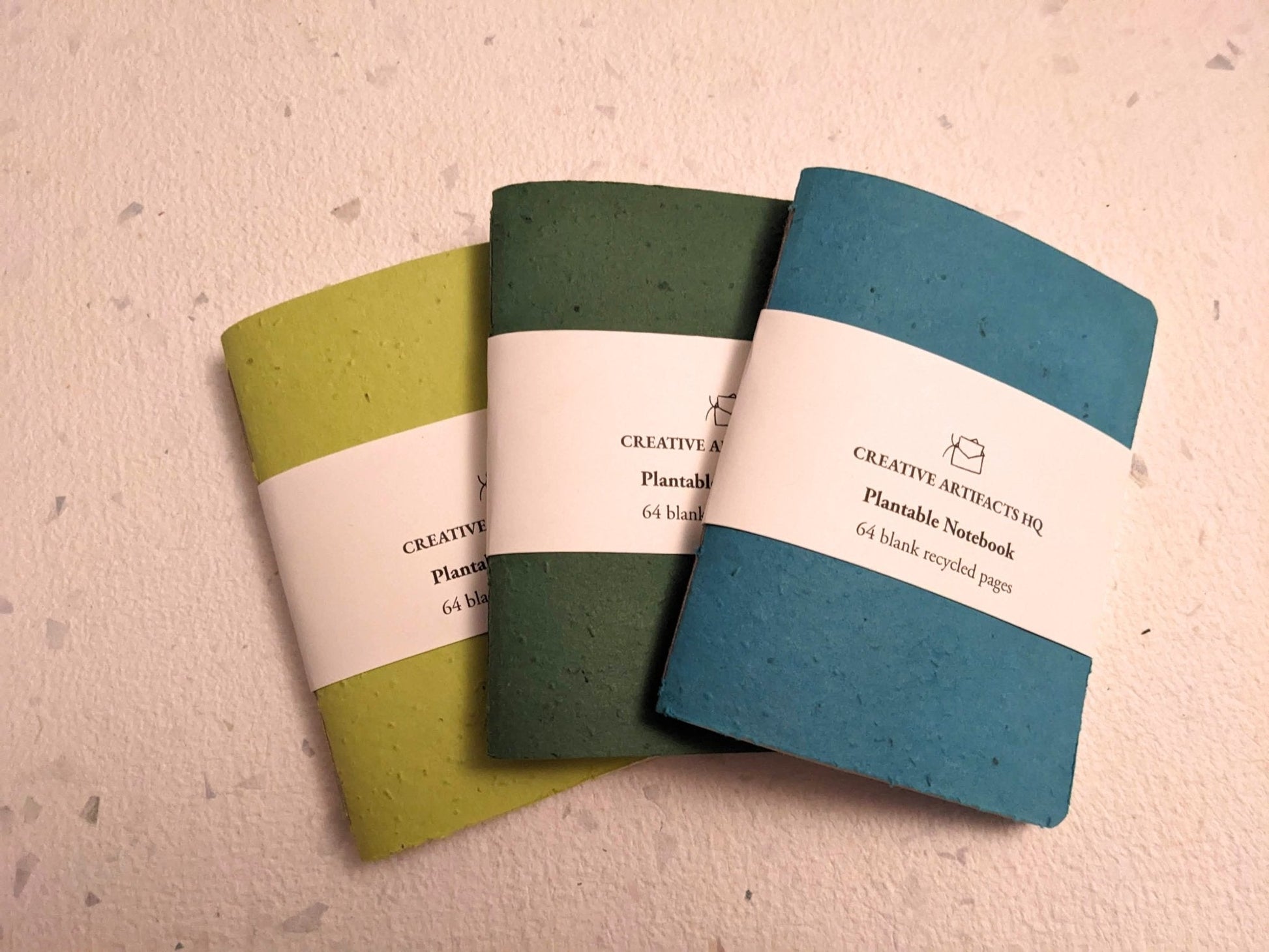 Pocket | Set of 3 Plantable Cotton Notebooks
