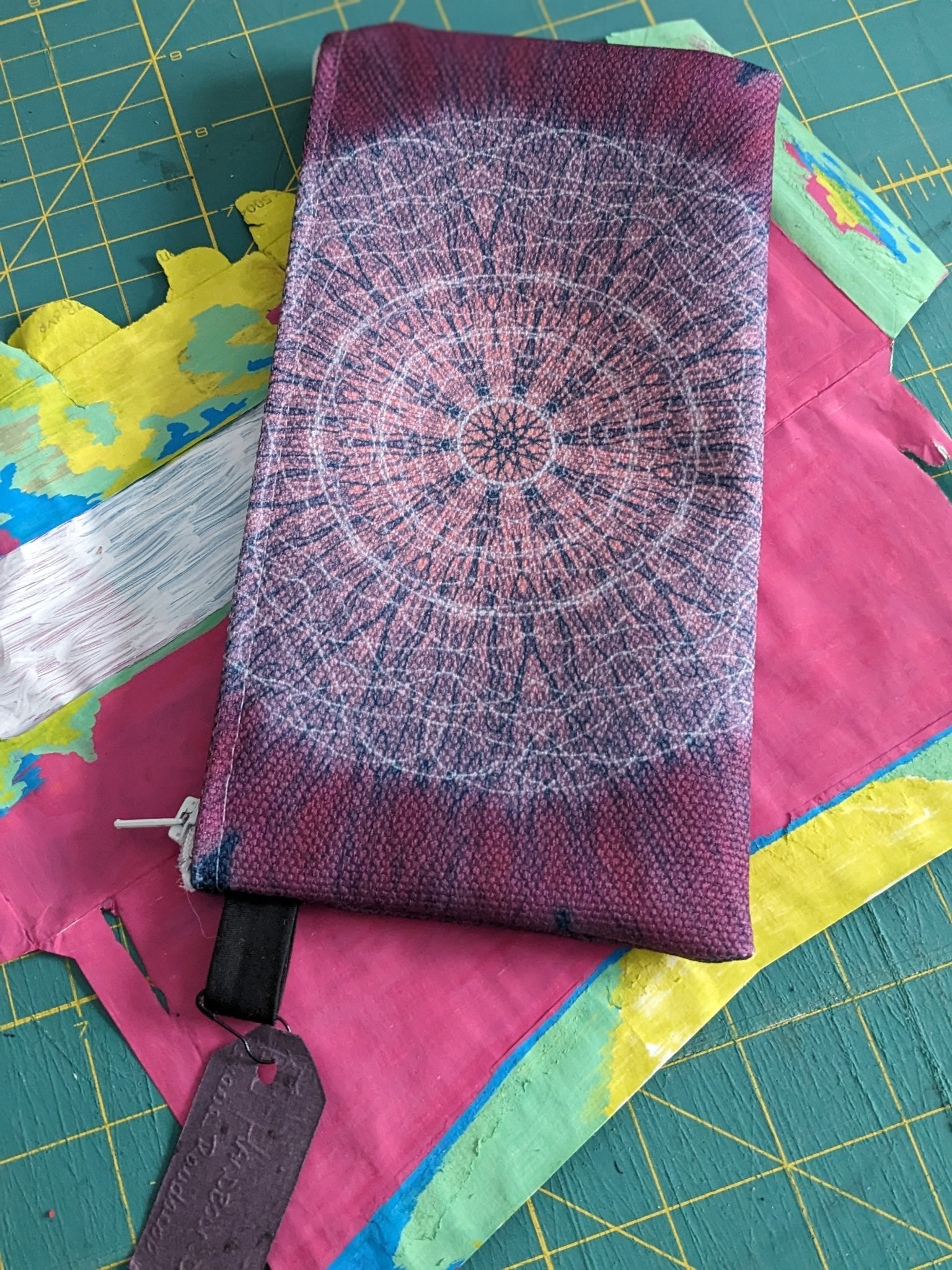Zippered Cotton Canvas Pencil Case | Floral Mandala