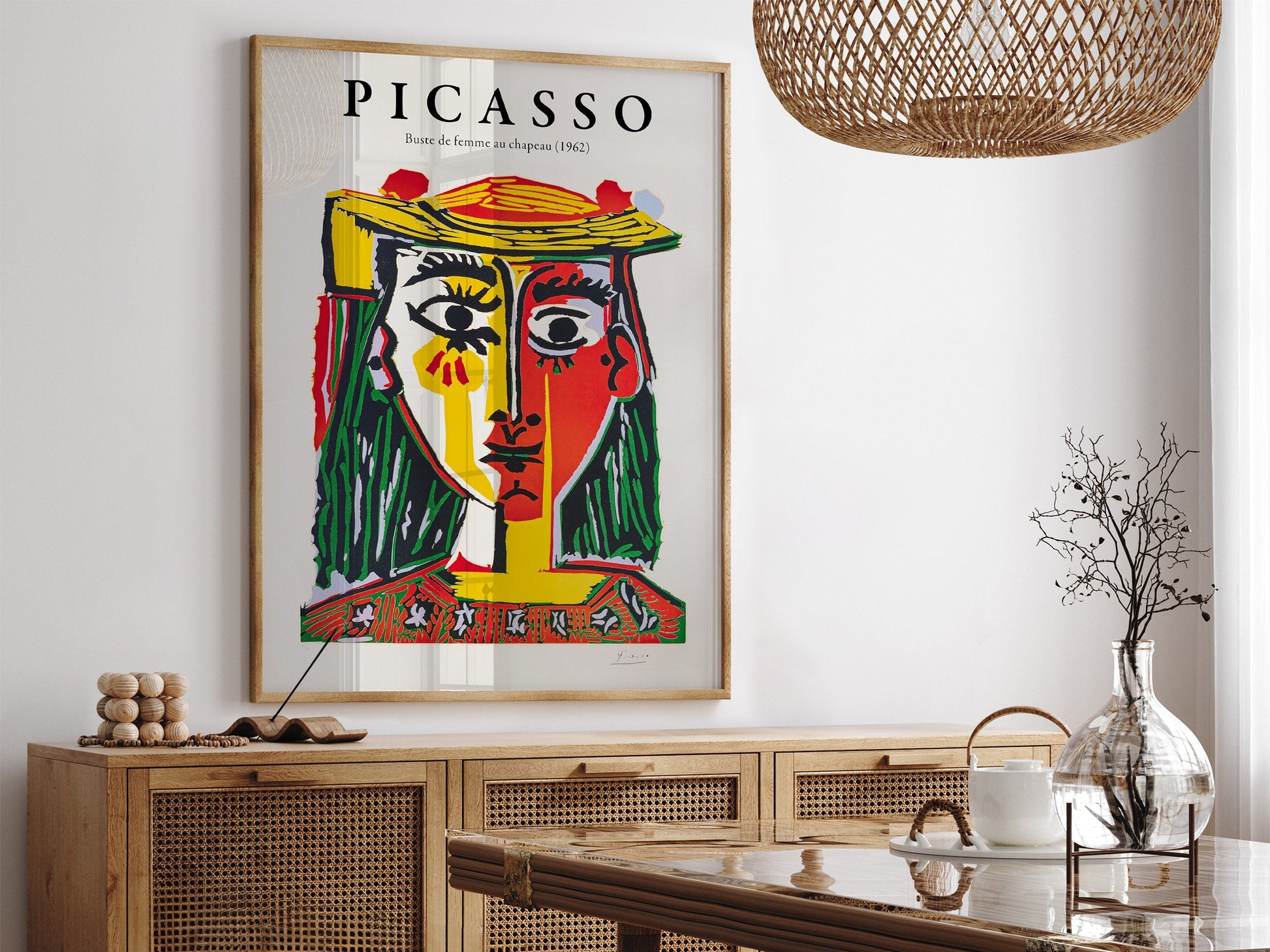 Pablo Picasso Buste de Femme au Chapeau Art Print – Cubist Wall Art