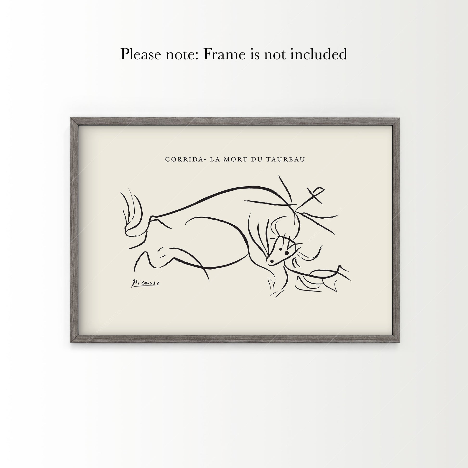 Pablo Picasso Corrida La Mort du Taureau Print – Minimalist Line Art