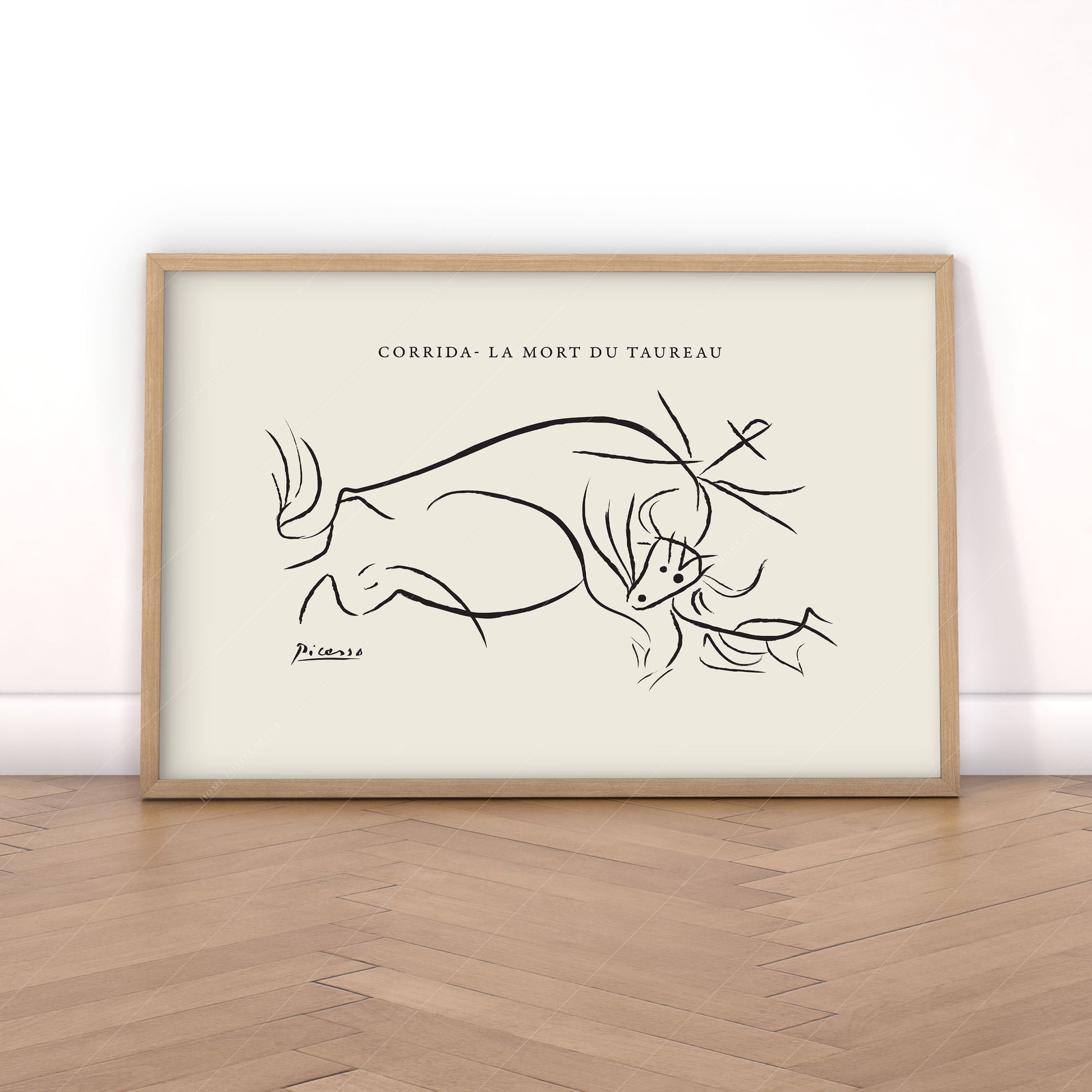 Pablo Picasso Corrida La Mort du Taureau Print – Minimalist Line Art