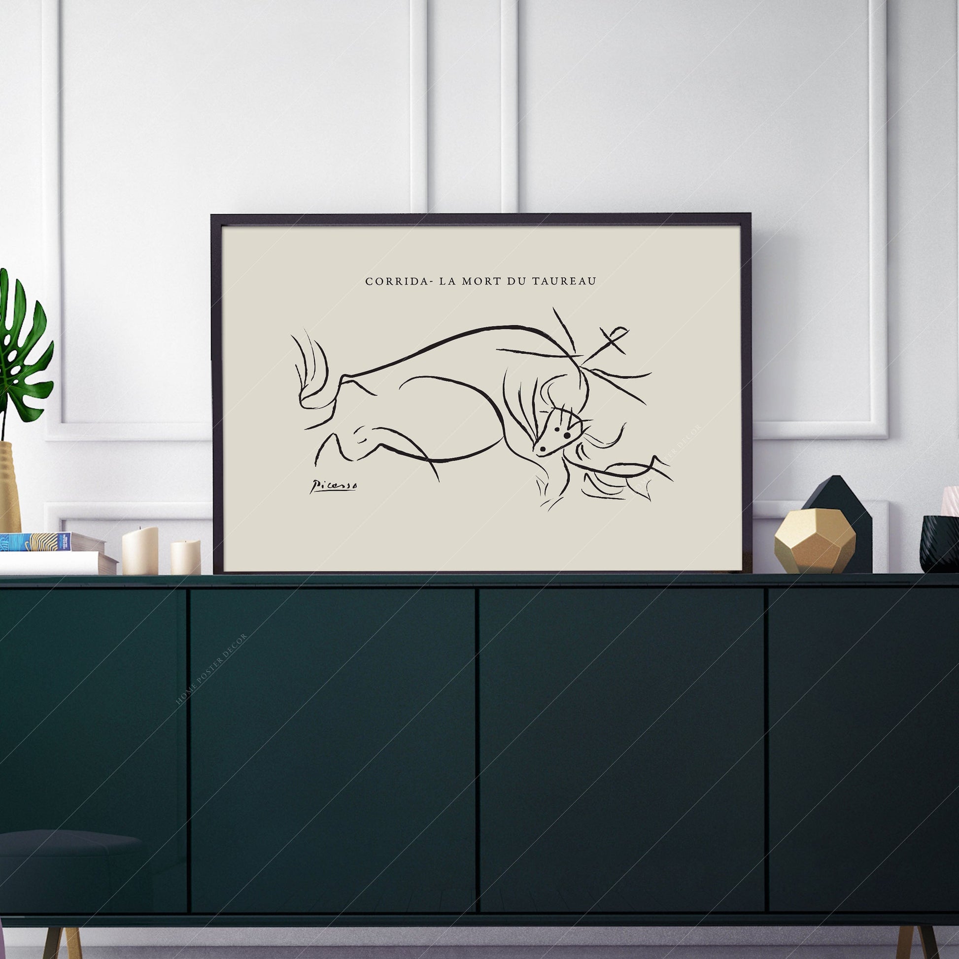 Pablo Picasso Corrida La Mort du Taureau Print – Minimalist Line Art