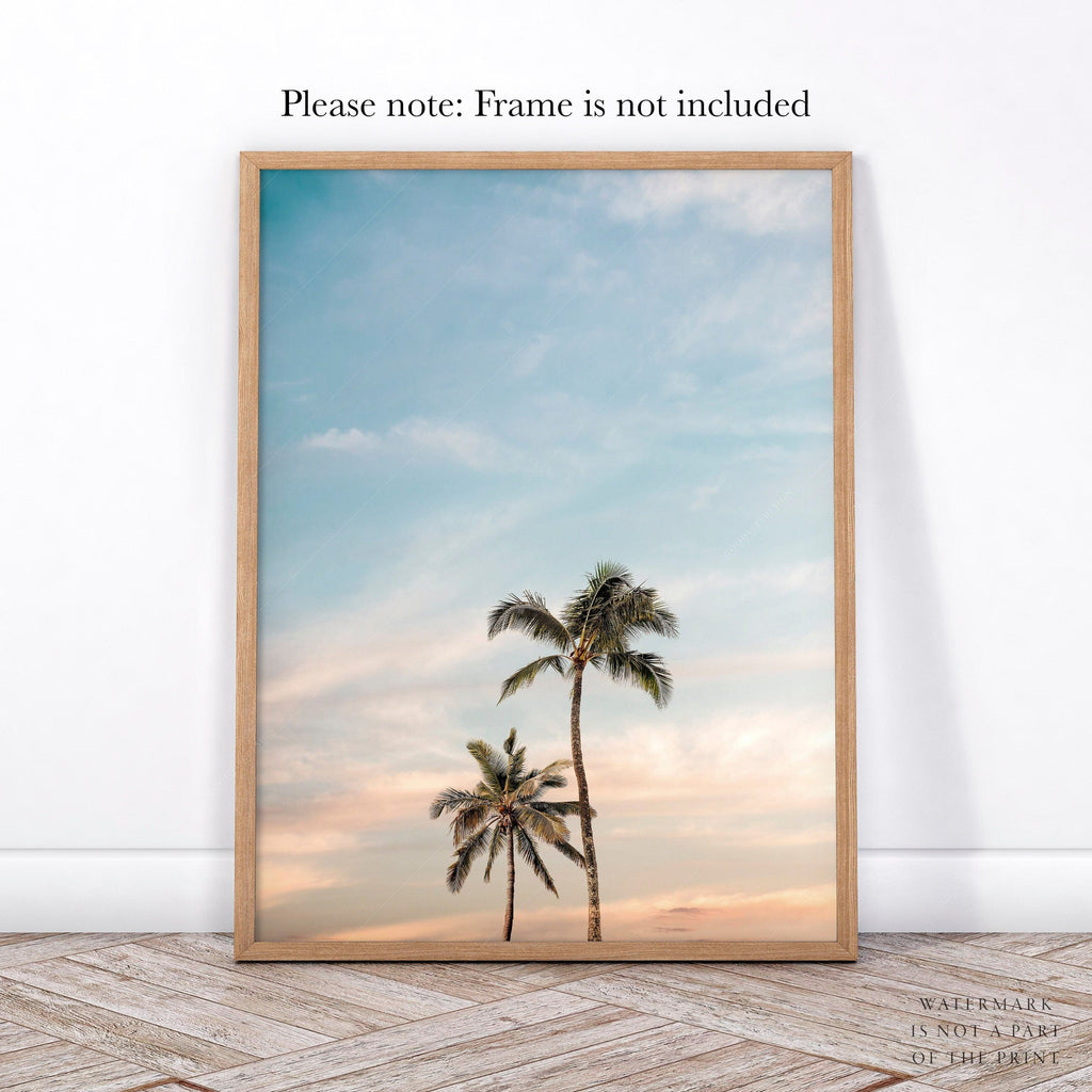 Palm Tree Photography Print – Tropical Coastal Wall Art Decor