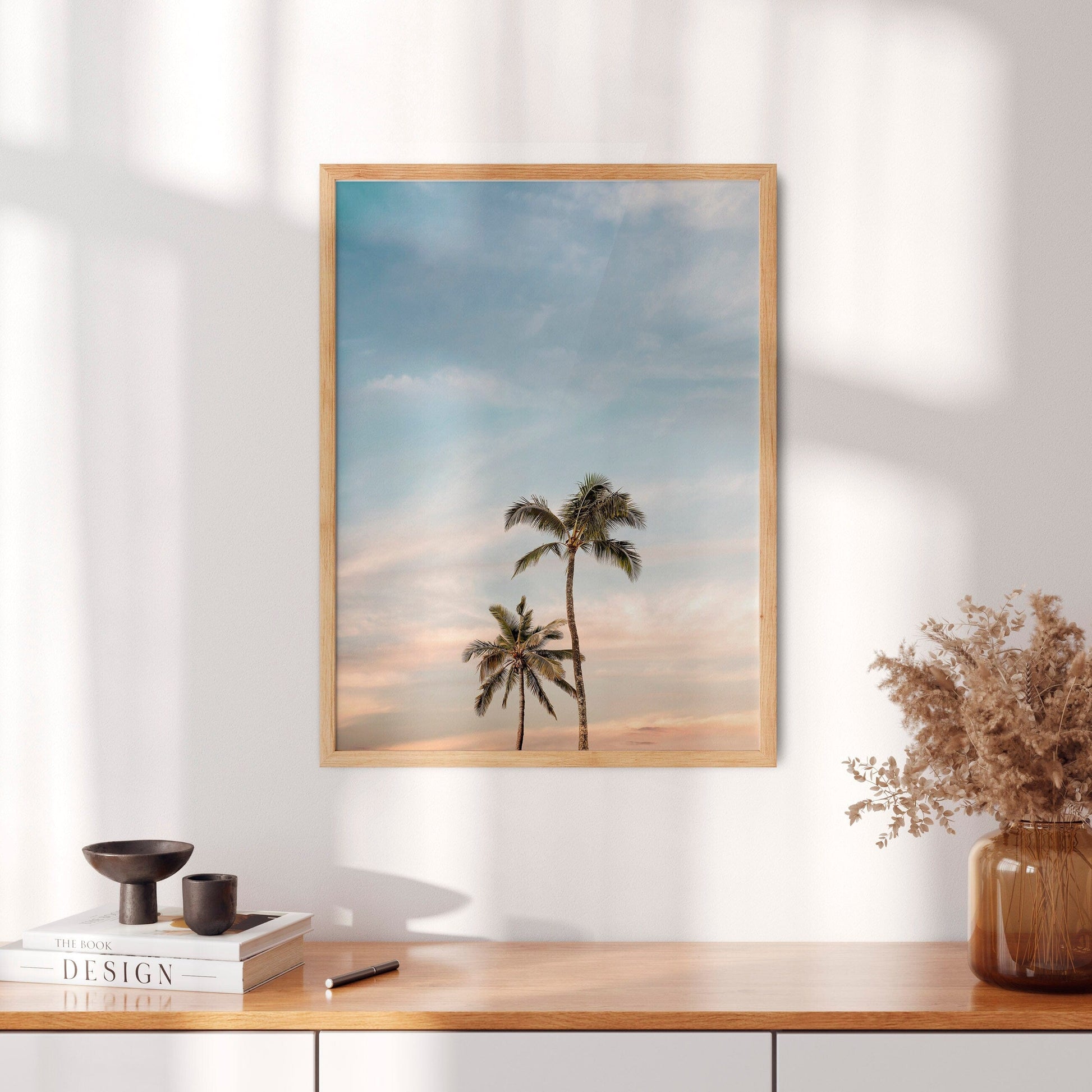 Palm Tree Photography Print – Tropical Coastal Wall Art Decor