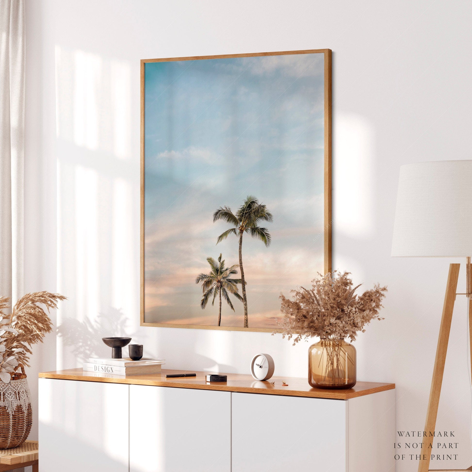 Palm Tree Photography Print – Tropical Coastal Wall Art Decor