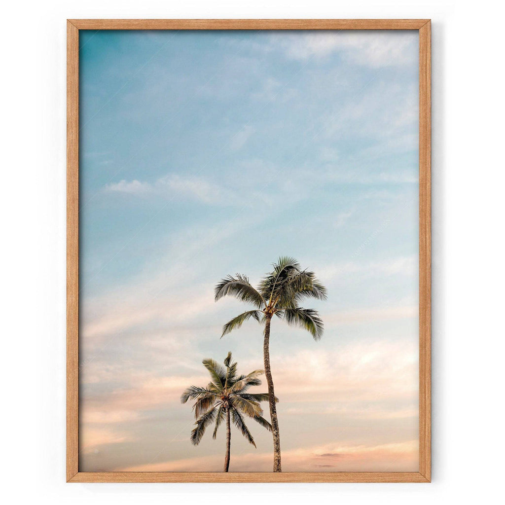 Palm Tree Photography Print – Tropical Coastal Wall Art Decor