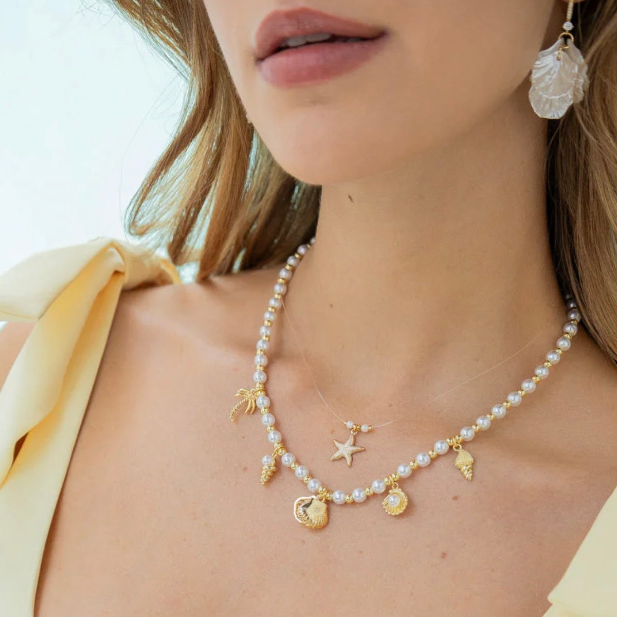 Paradise Seashell Charm Neckclace