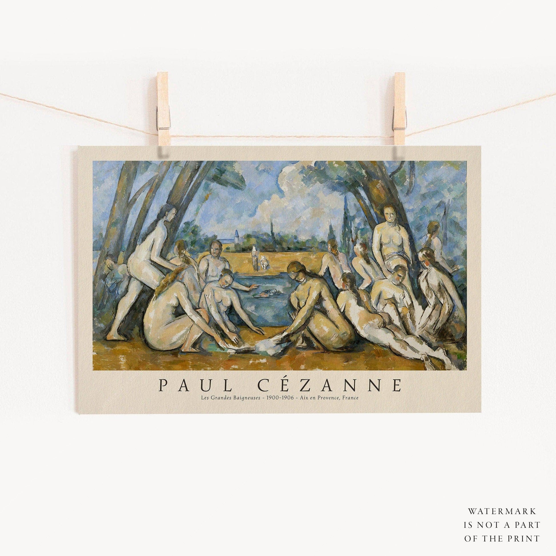 Paul Cézanne Les Grandes Baigneuses Art Print – Impressionist Wall Decor