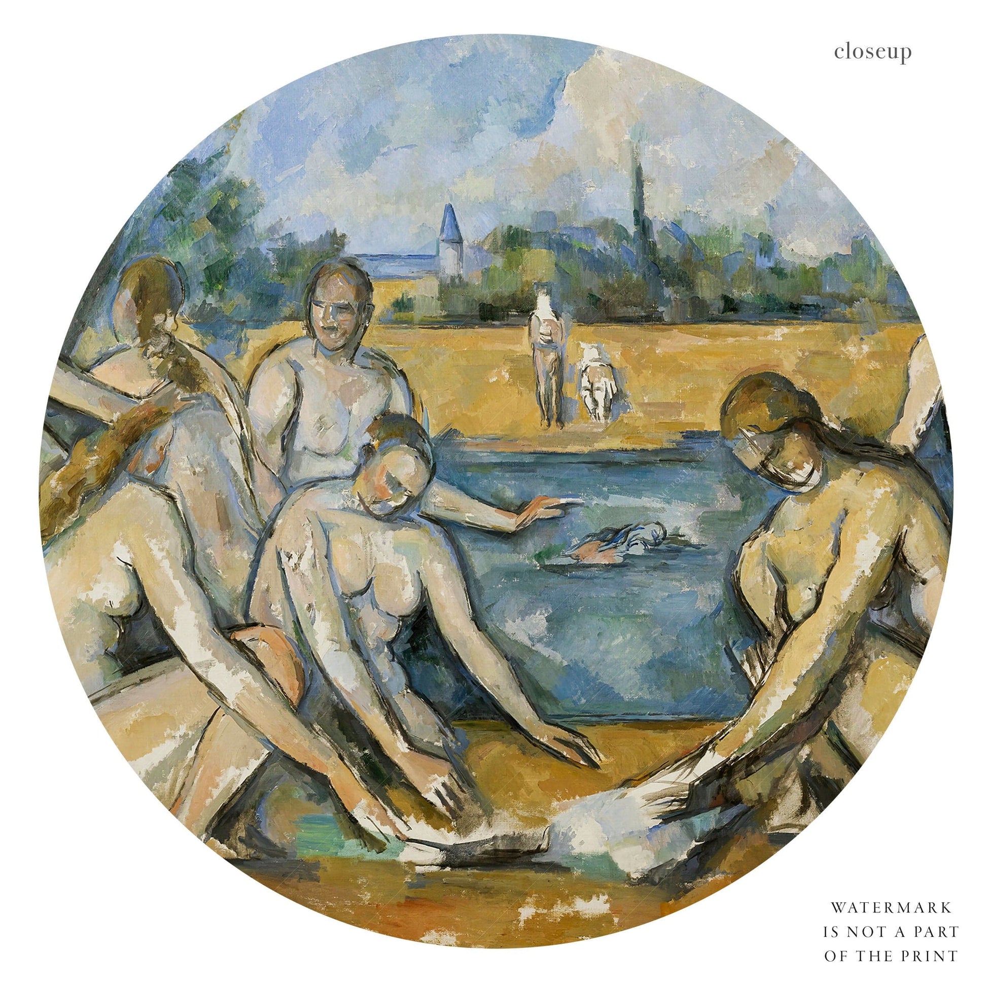 Paul Cézanne Les Grandes Baigneuses Art Print – Impressionist Wall Decor