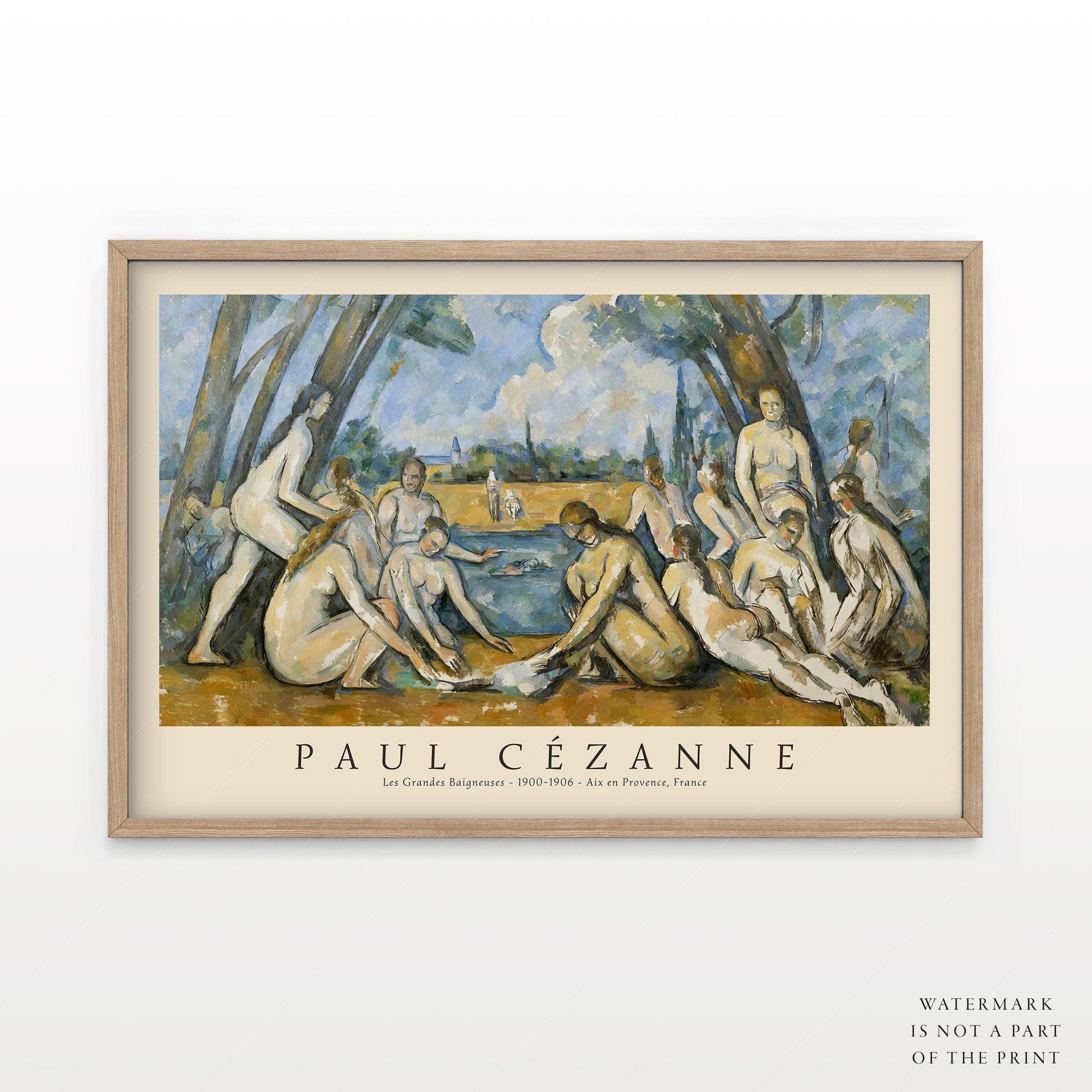 Paul Cézanne Les Grandes Baigneuses Art Print – Impressionist Wall Decor