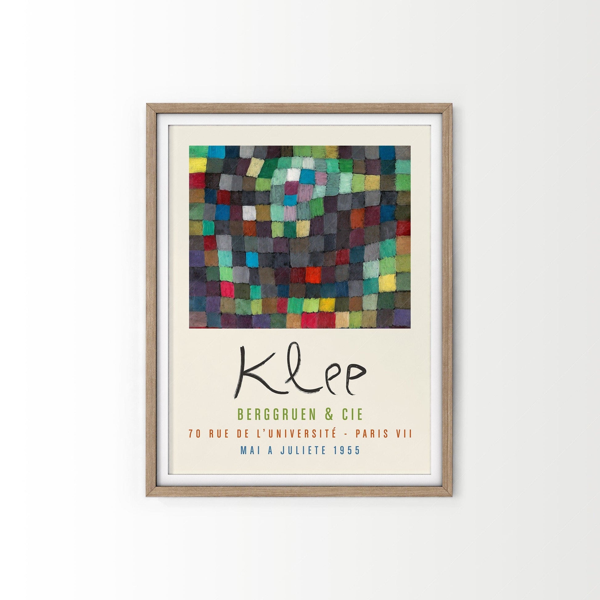 Paul Klee Exhibition Poster Berggruen Paris 1955 – Abstract Wall Art