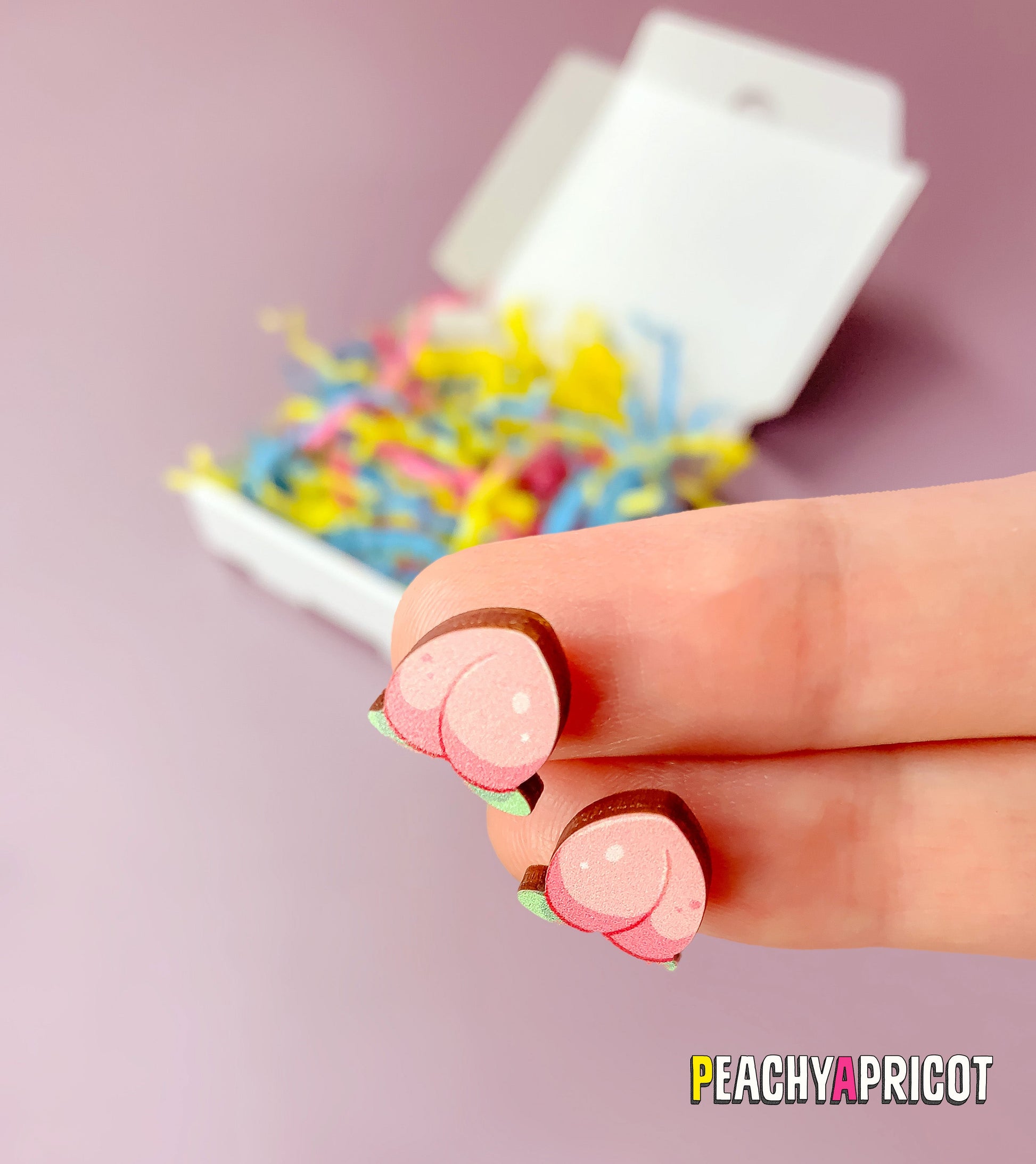Peach Stud Earrings