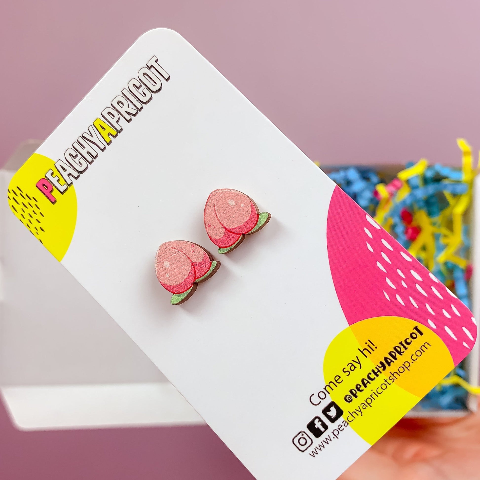 Peach Stud Earrings