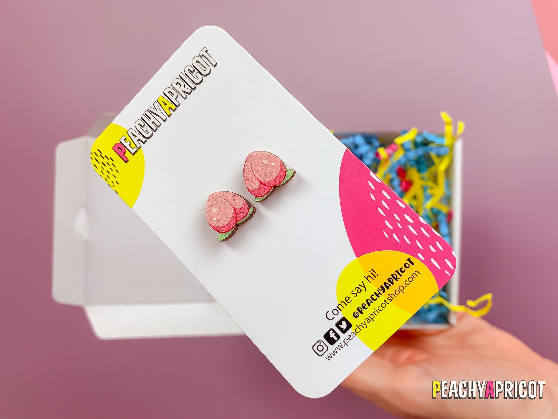 Peach Stud Earrings