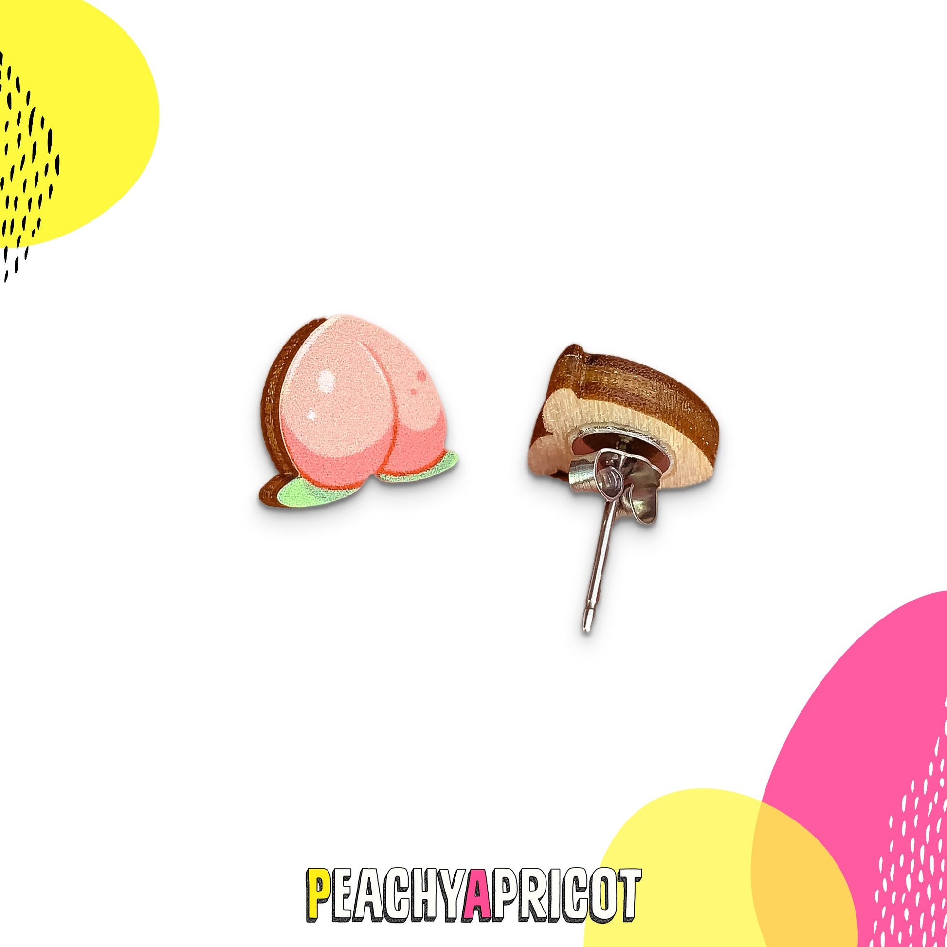 Peach Stud Earrings