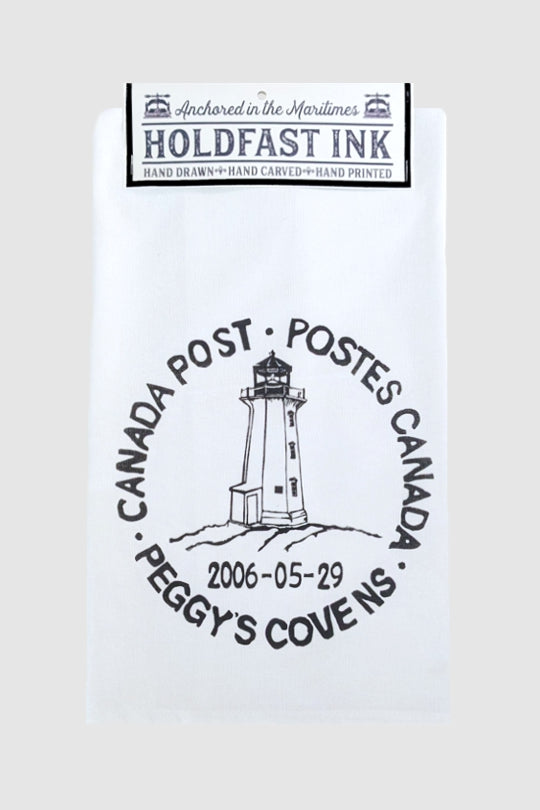 Peggy's Cove Vintage Postmark Tea Towel