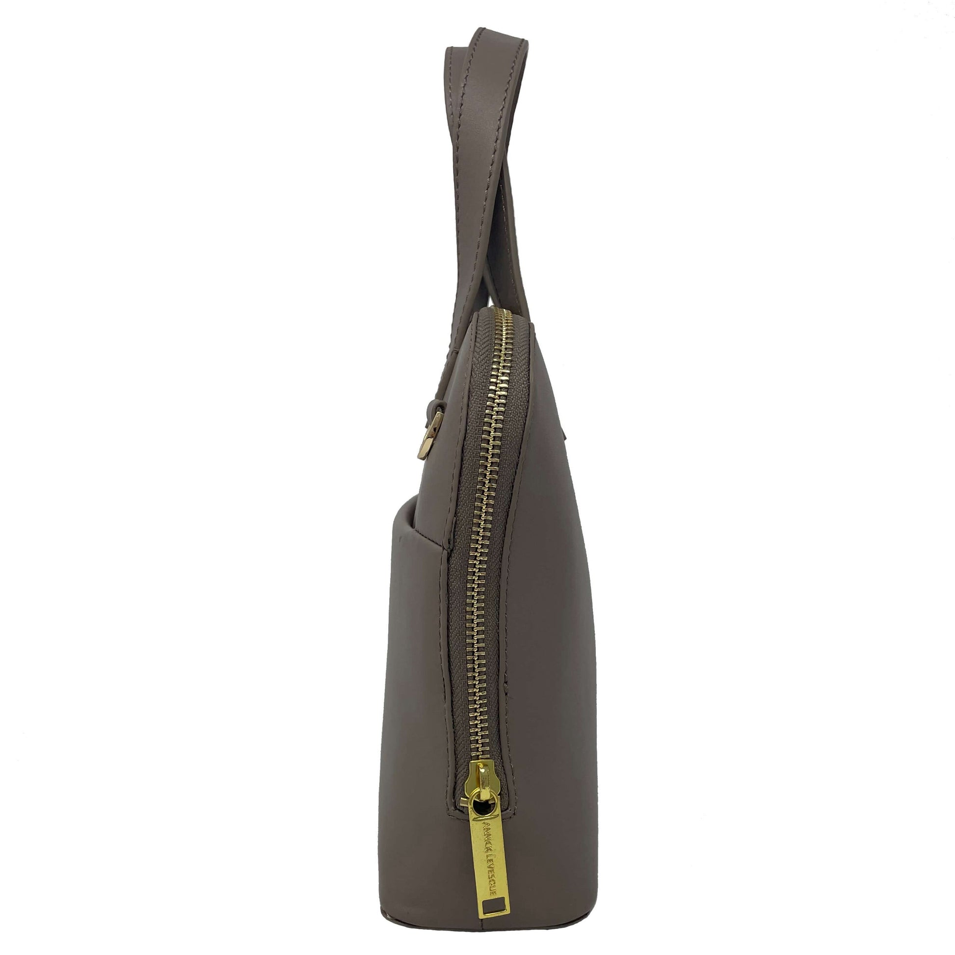 Taupe Leather Handbag | Justine