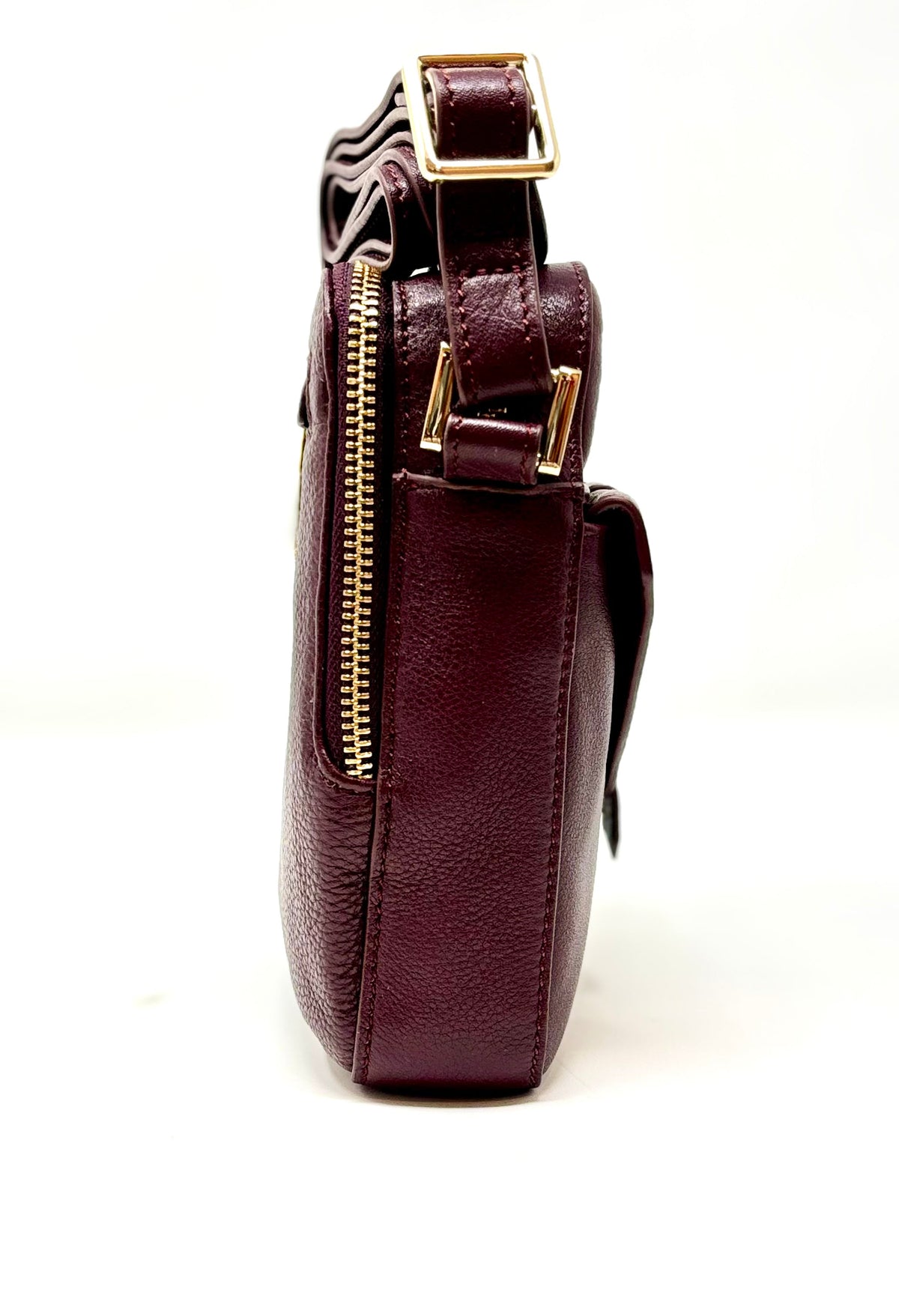 Small Burgundy Patent Leather Bag — Nadine - PREORDER