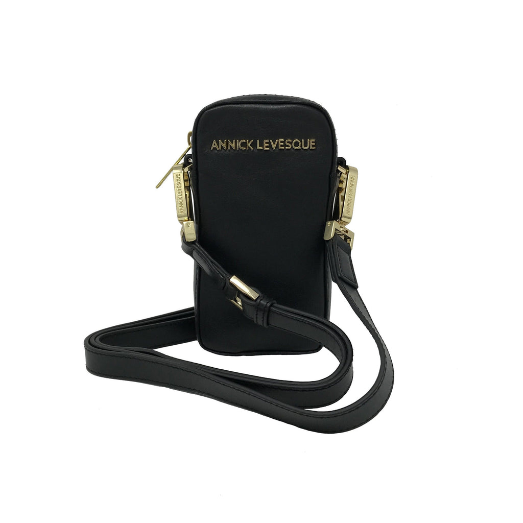 Small Black Leather Crossbody Bag | Marie-Pierre