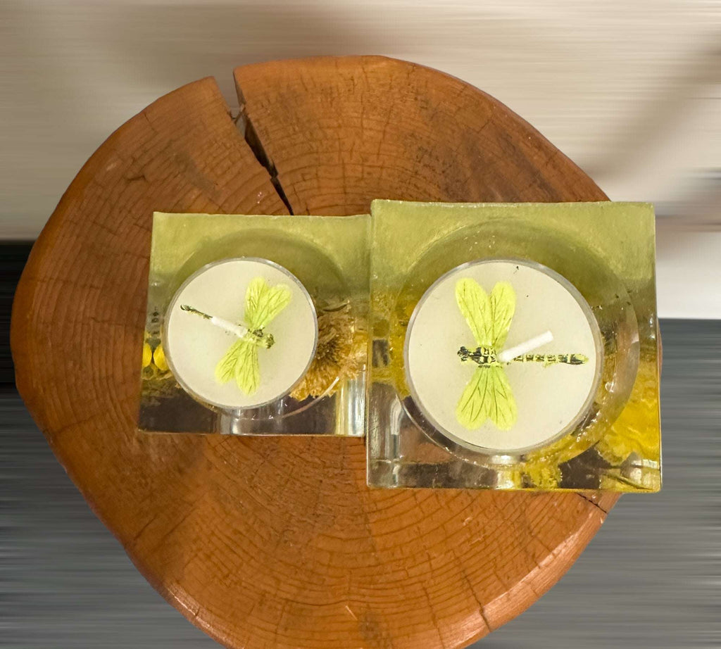 Centre de table en forme de tournesol et de rose : Résine époxy artistique