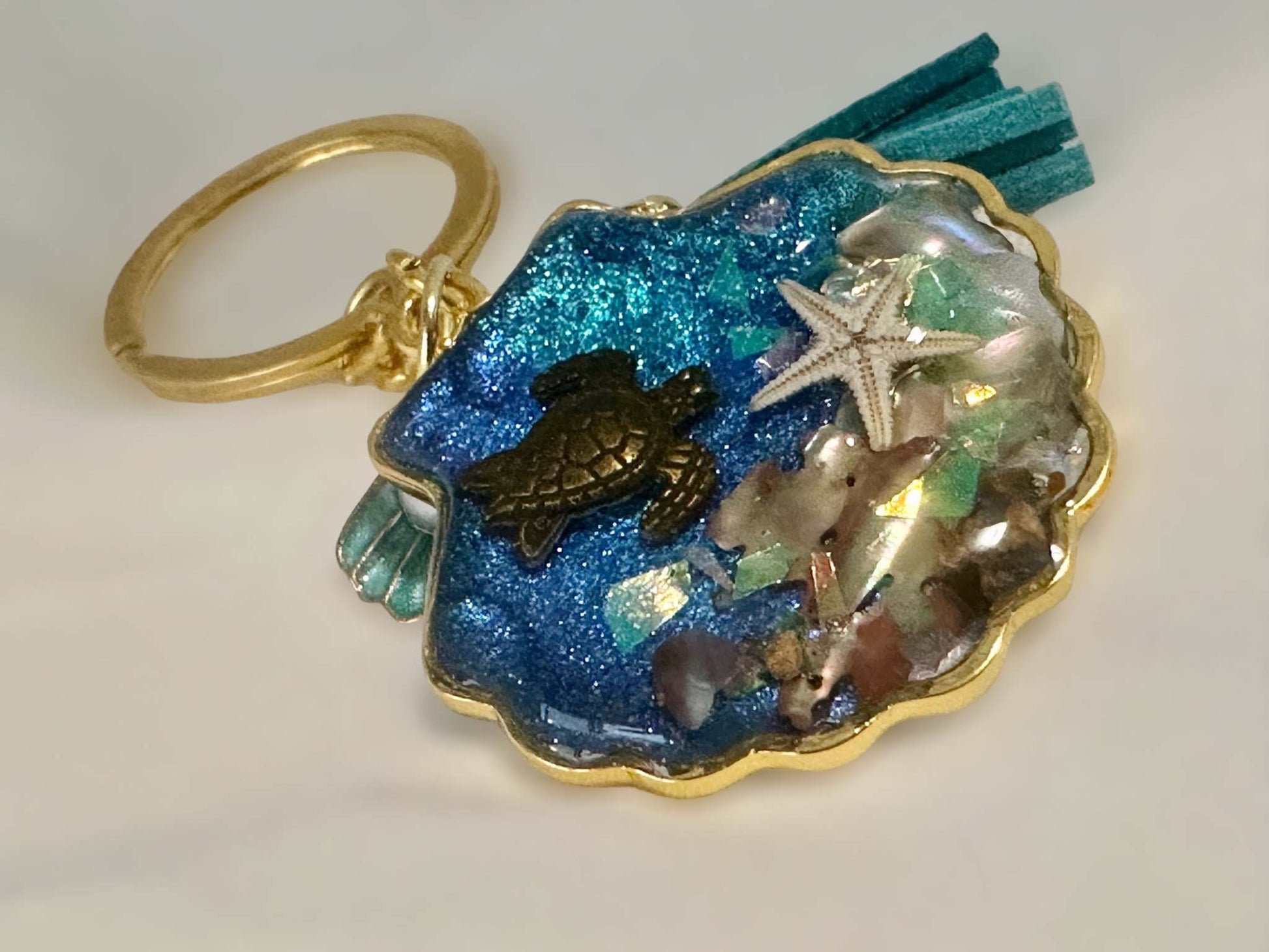 Ocean-Inspired Resin Keychain: Carry a Piece of the Sea with You