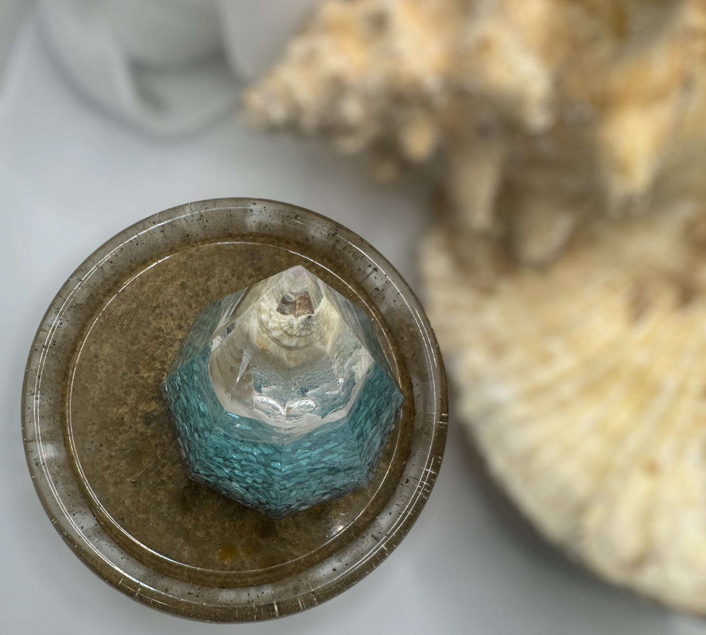 Seaside Serenity Ring Holder - Handmade Ocean Vibes with Tray - Set 2