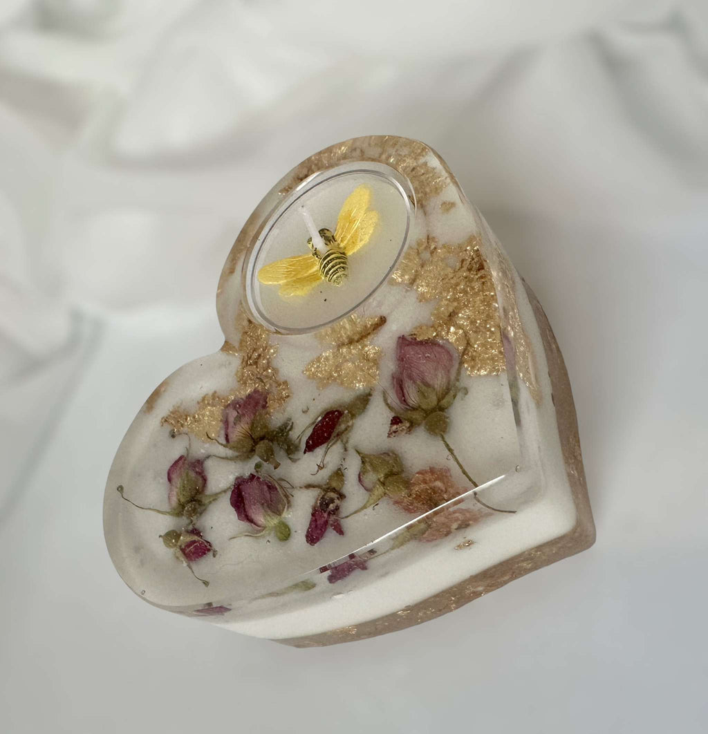 Photophore en forme de bouton de rose