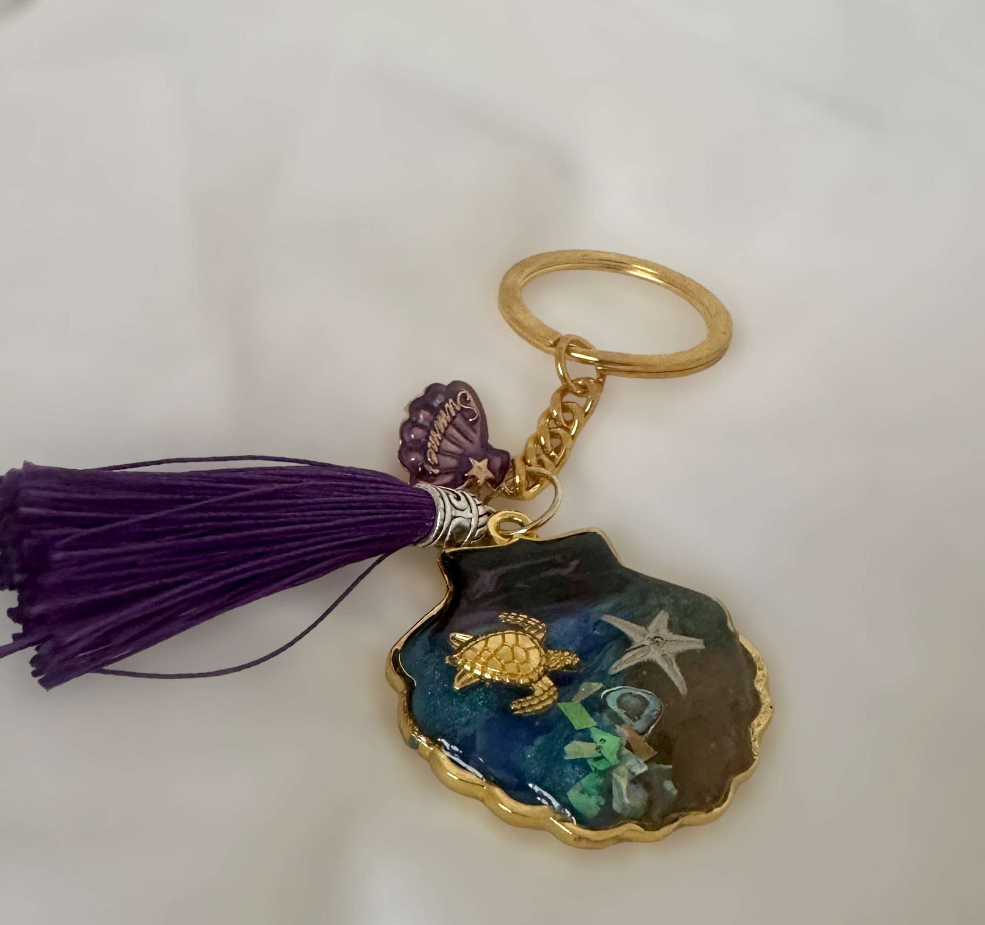 Ocean-Inspired Resin Keychain: Carry a Piece of the Sea with You