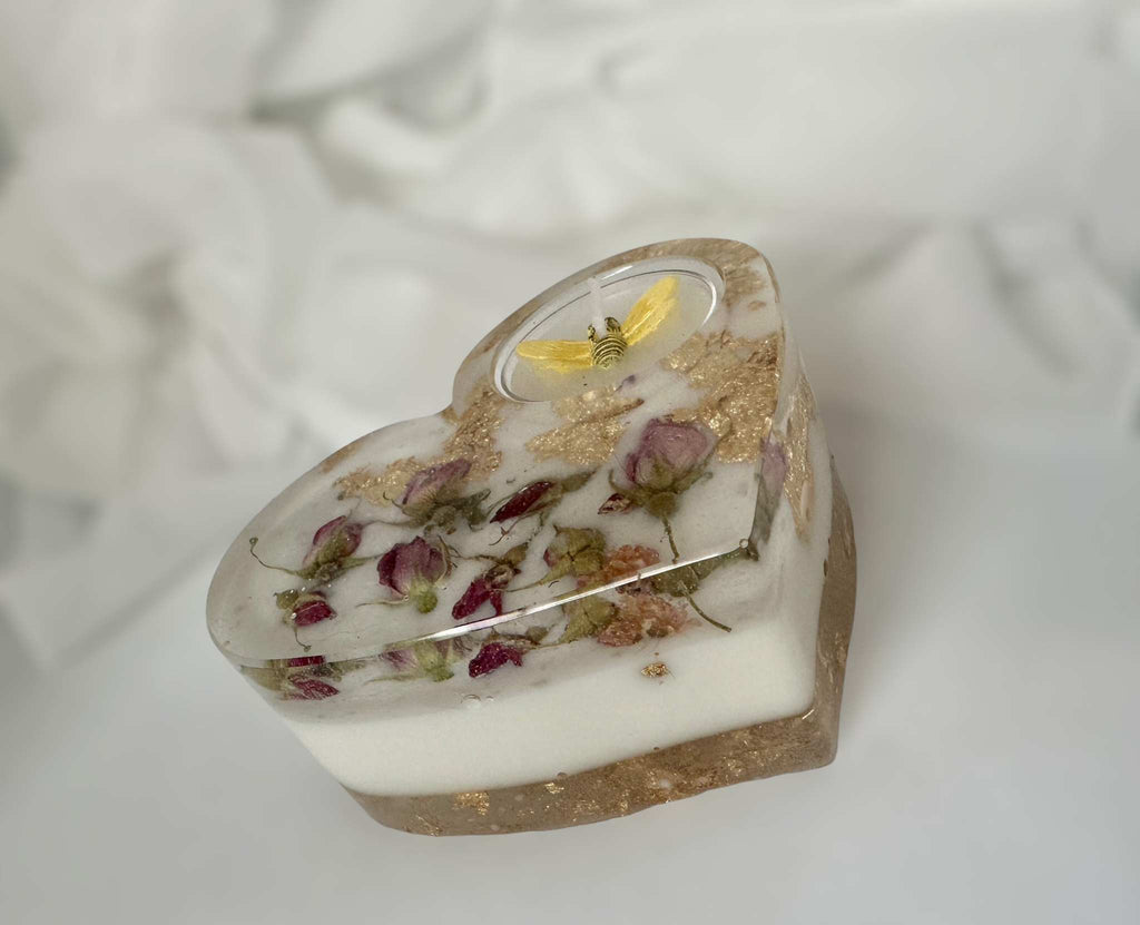 Photophore en forme de bouton de rose
