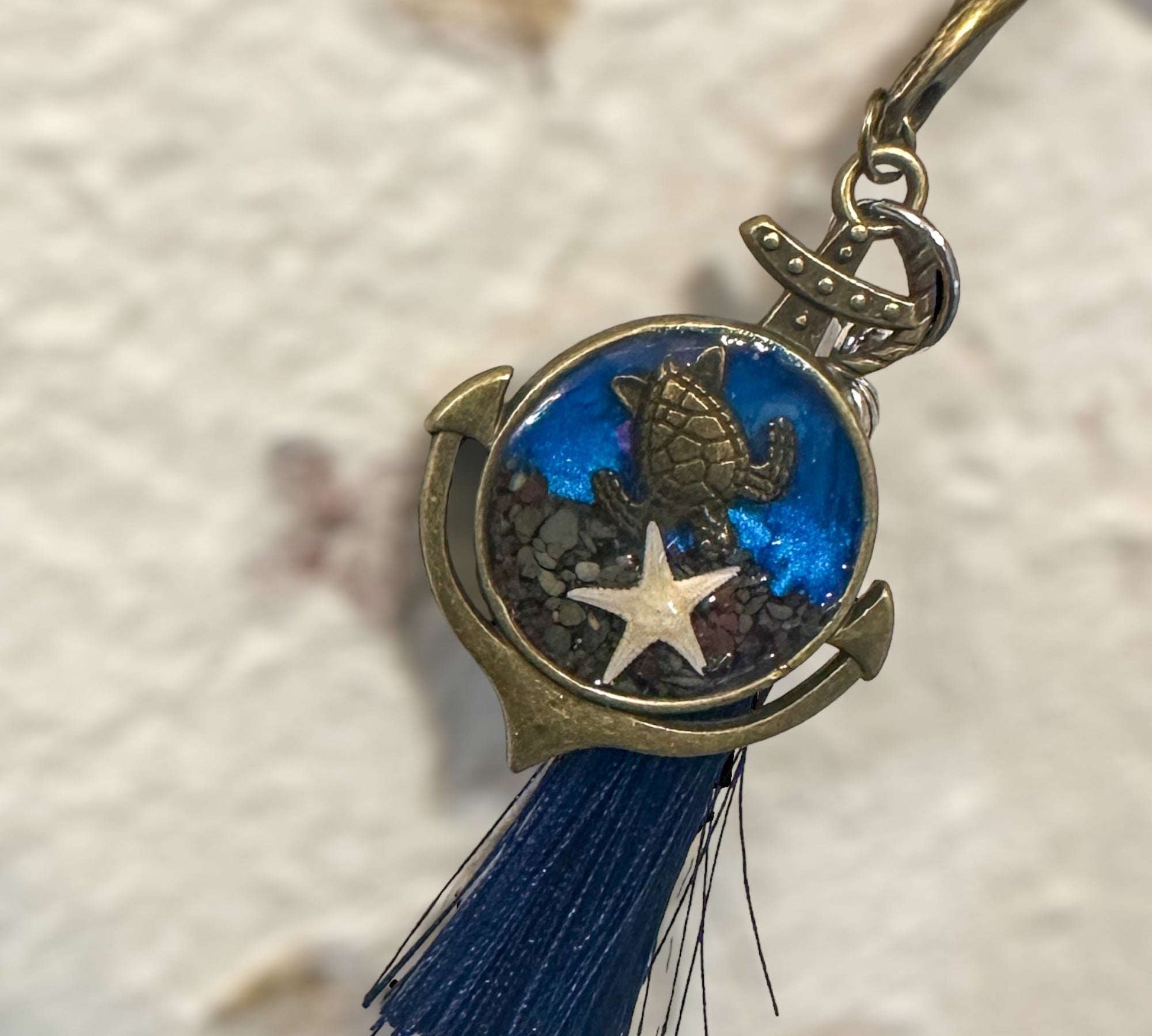 Oceanic Treasures: Handcrafted Resin Bookmarks with Real Sand & Seashells