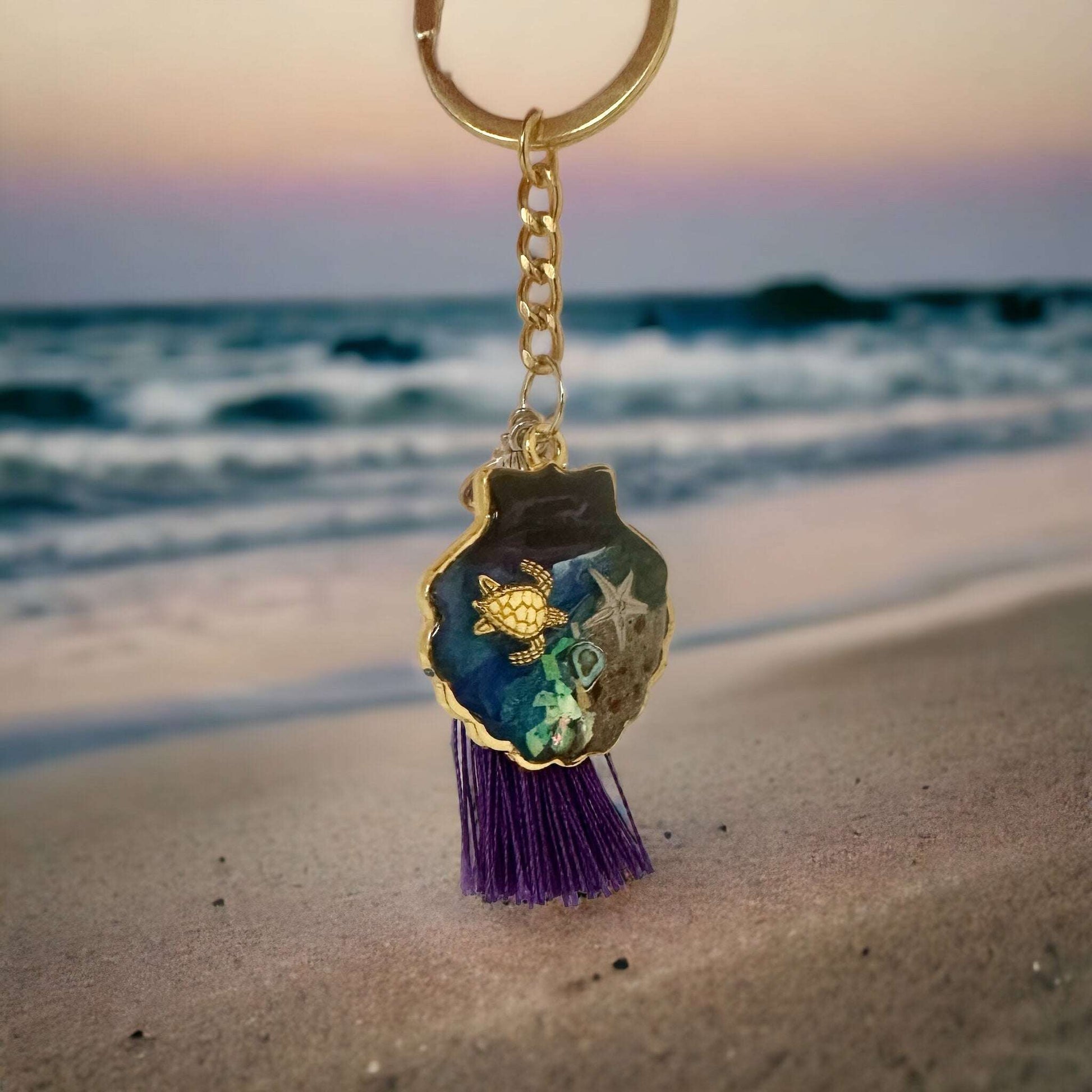 Ocean-Inspired Resin Keychain: Carry a Piece of the Sea with You