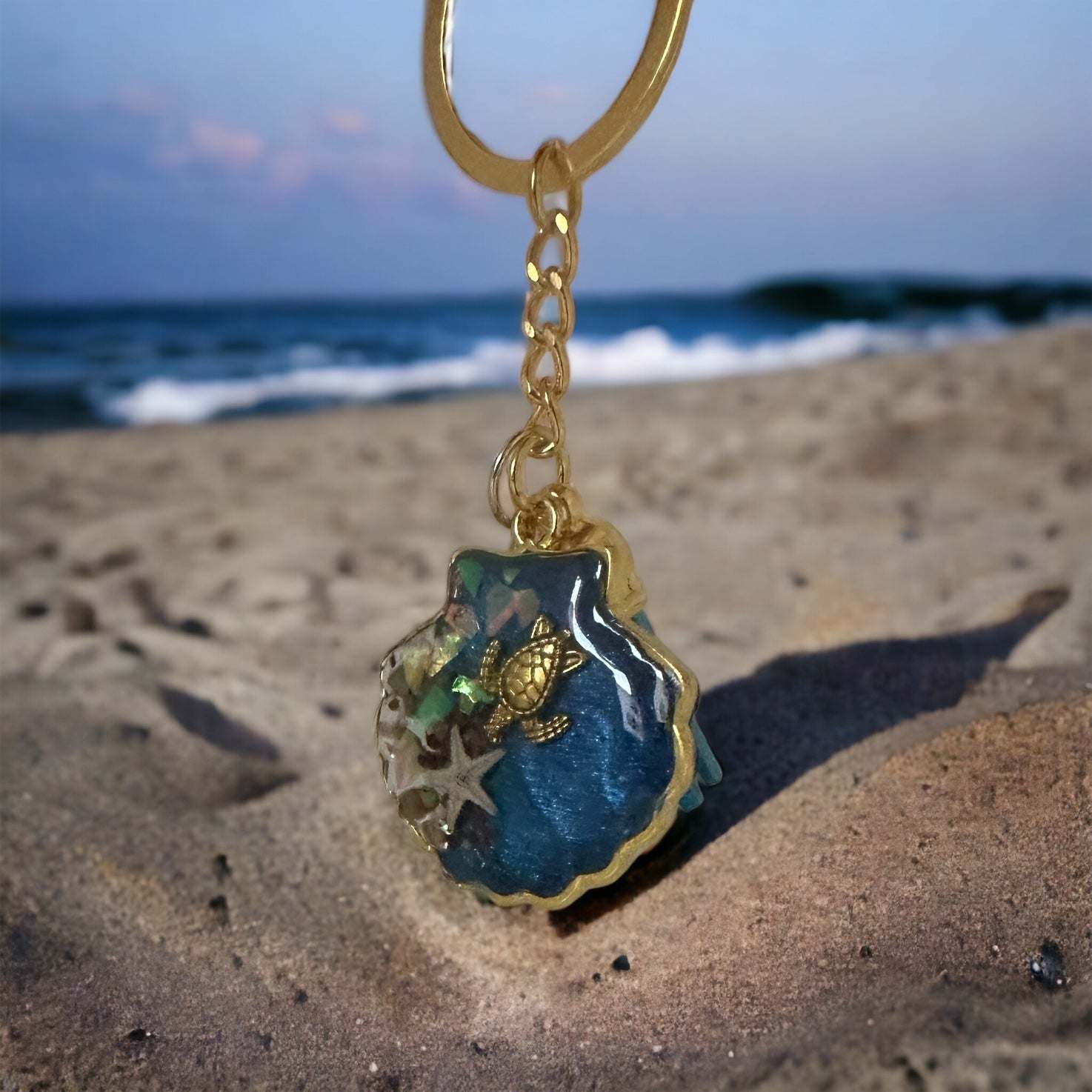 Ocean-Inspired Resin Keychain: Carry a Piece of the Sea with You