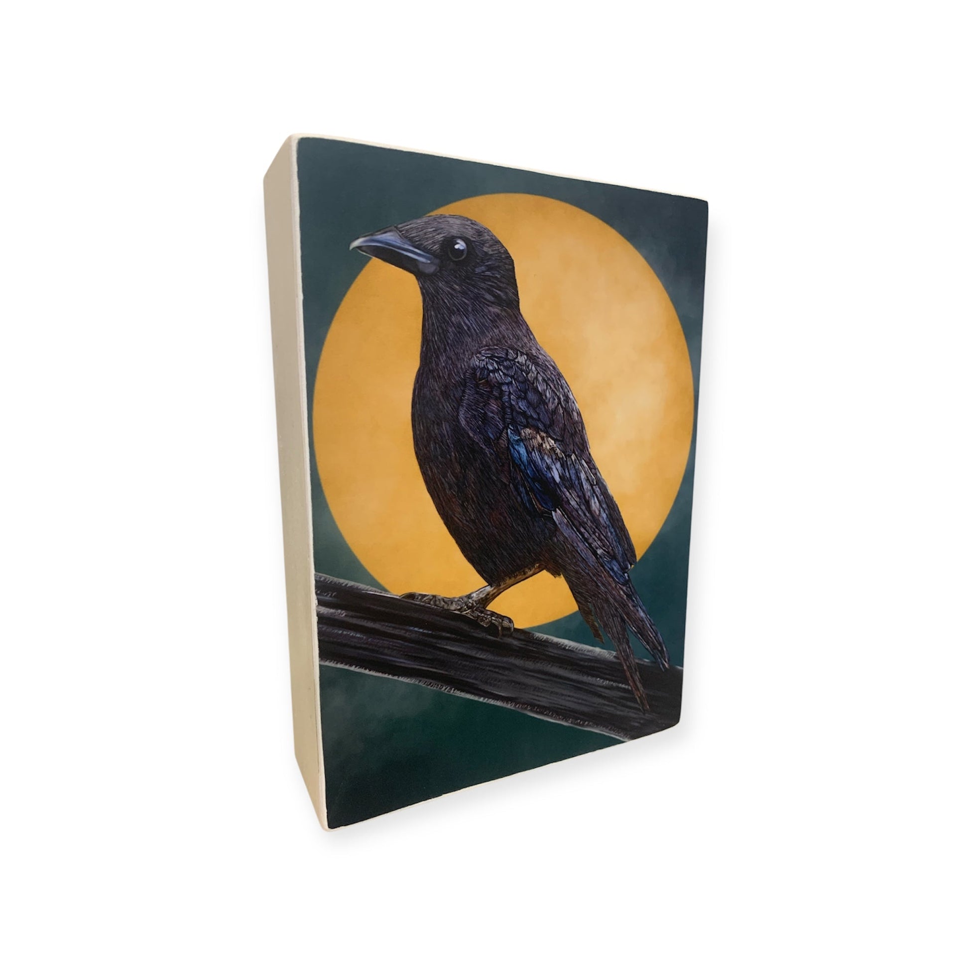 Print on Wood Block - American Crow