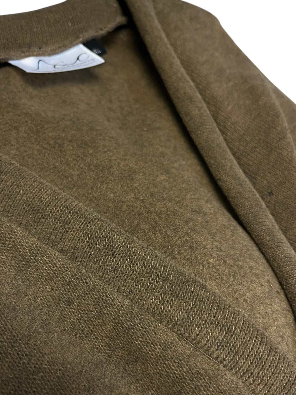 Cardigan en molleton de coton – Ouvert devant et derrière | Fauve