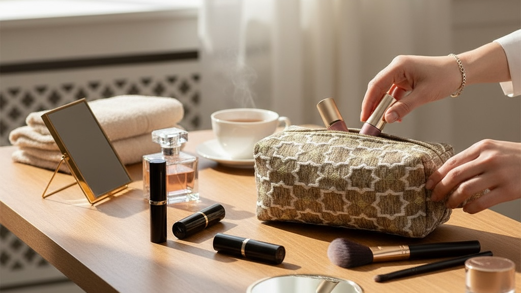 Brocade Gold Travel Bag