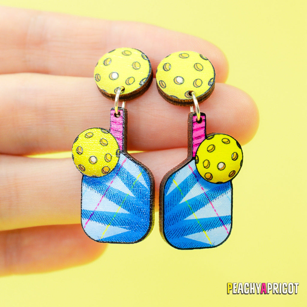Boucles d'oreilles pendantes Pickleball