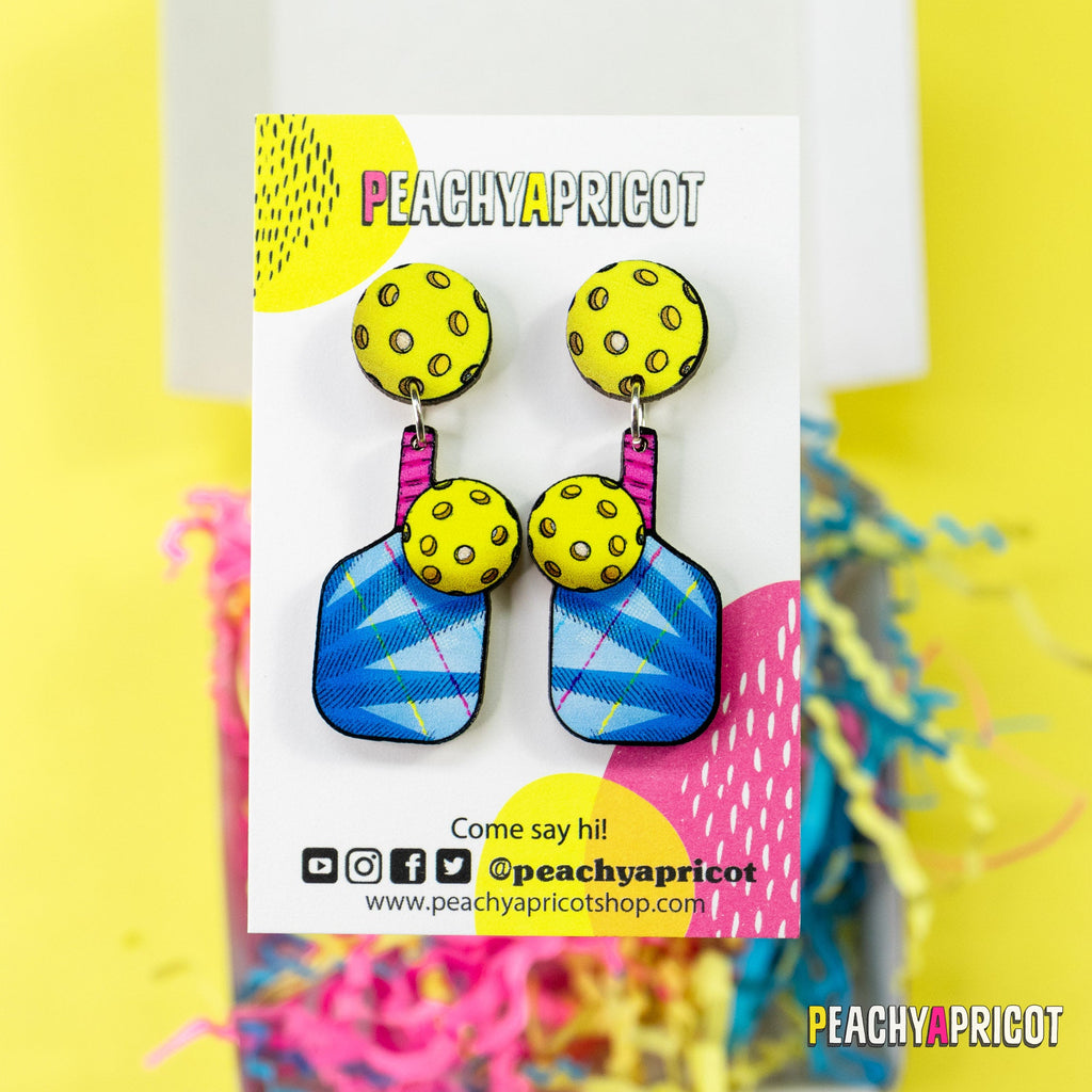 Boucles d'oreilles pendantes Pickleball
