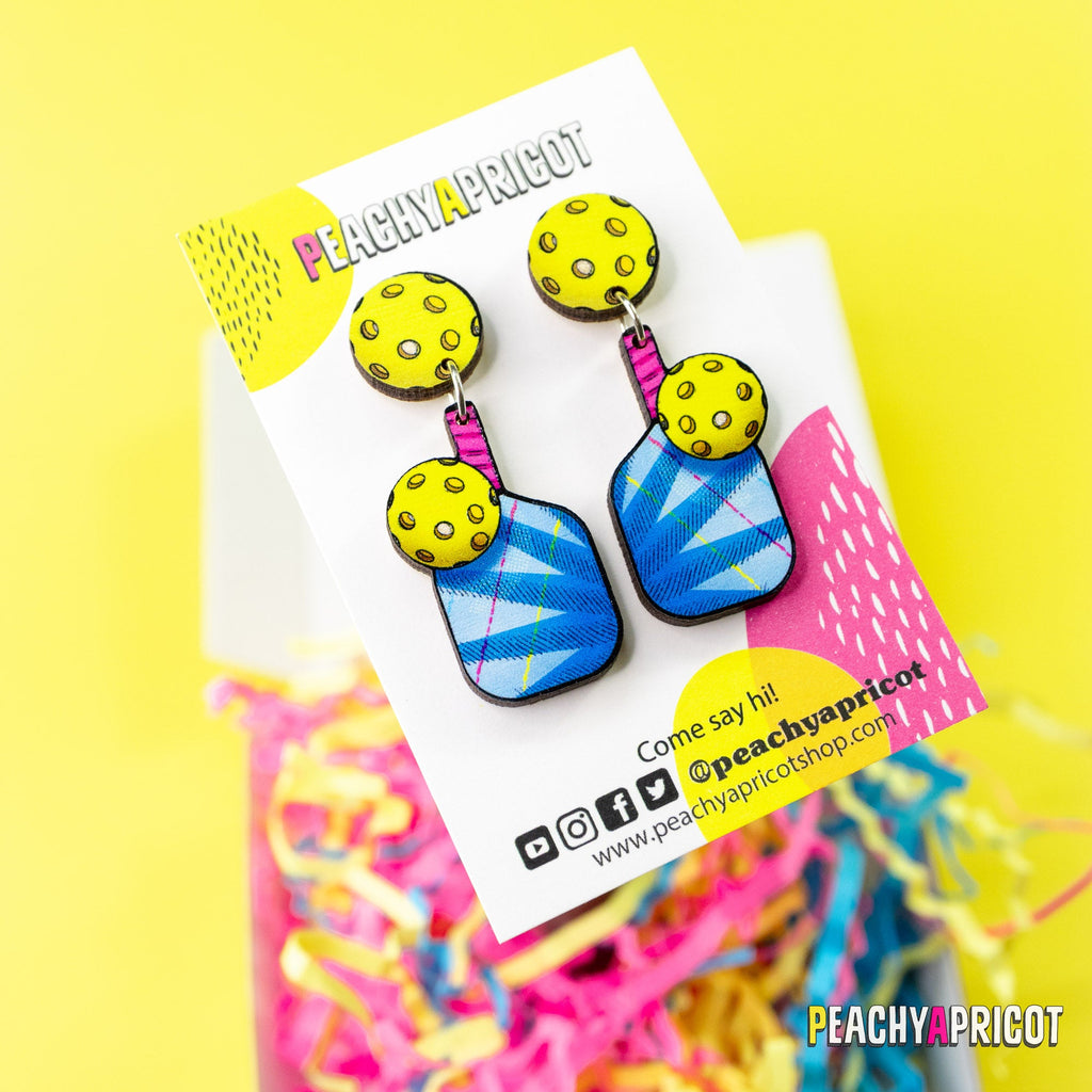 Boucles d'oreilles pendantes Pickleball