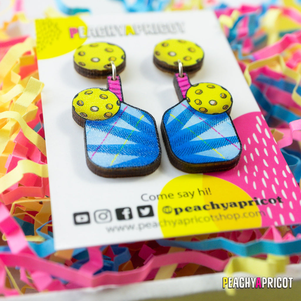 Boucles d'oreilles pendantes Pickleball