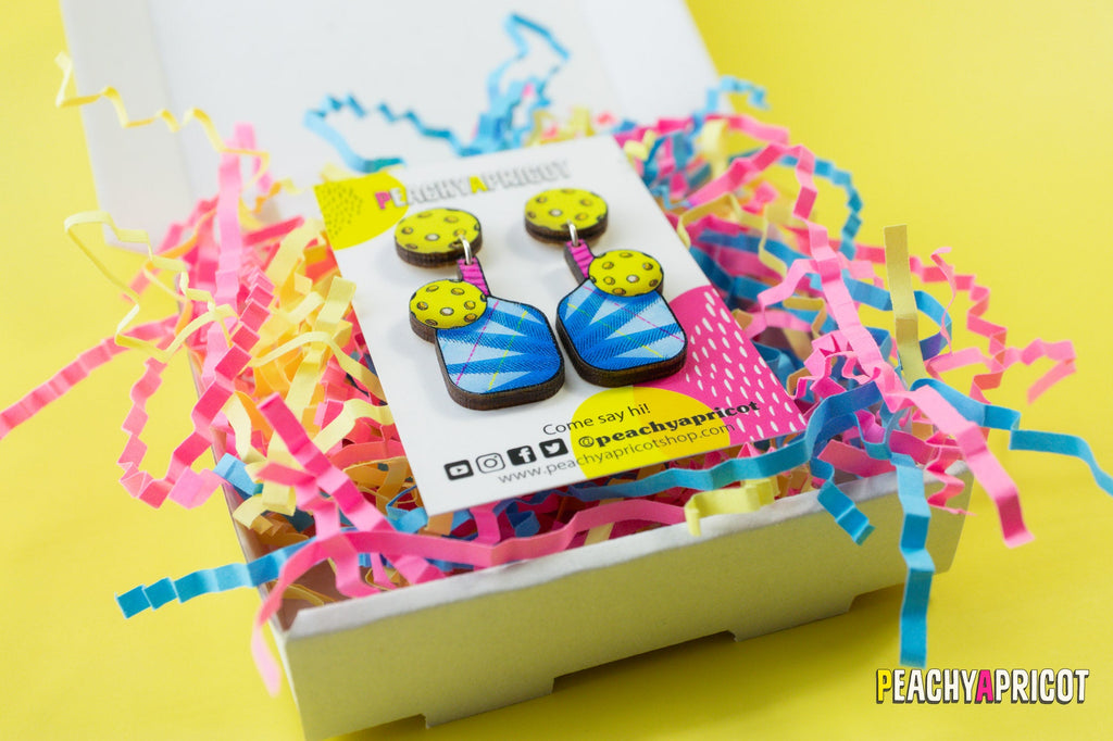 Boucles d'oreilles pendantes Pickleball