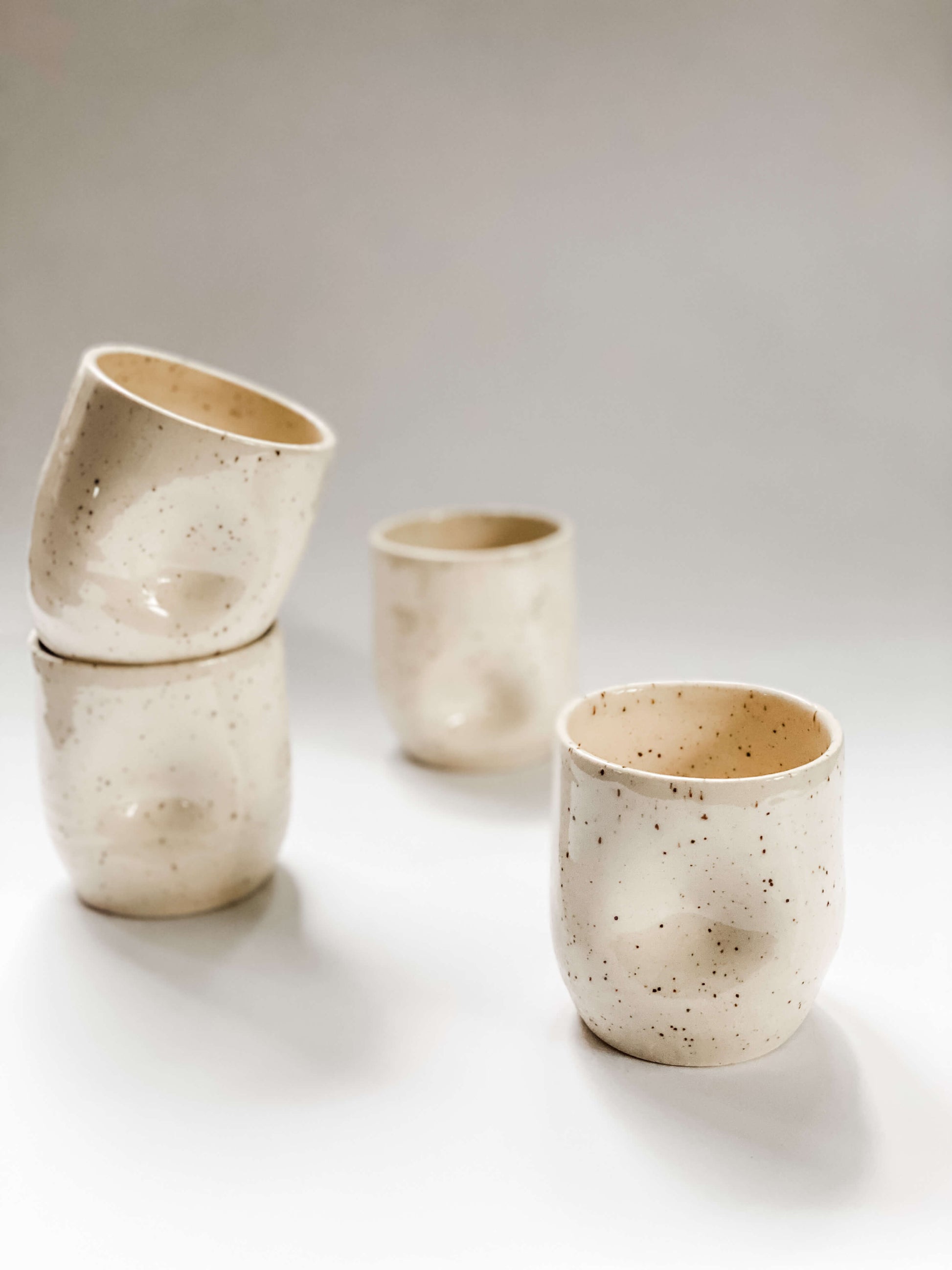 Pinched on the Cheeks Stoneware Tumblers - 8 oz • Gift Box Item