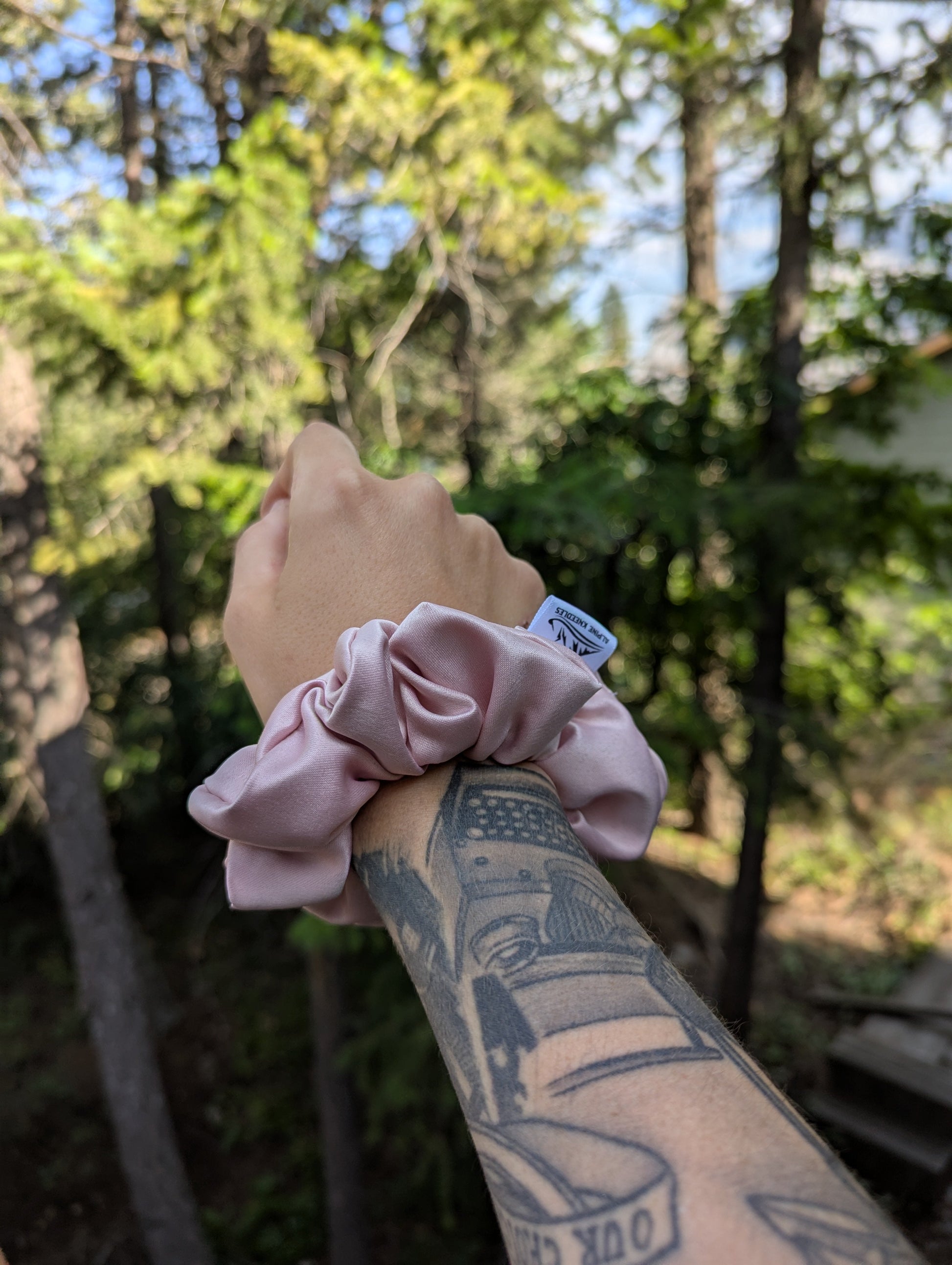 Pink Lily - Maple Satin Scrunchie