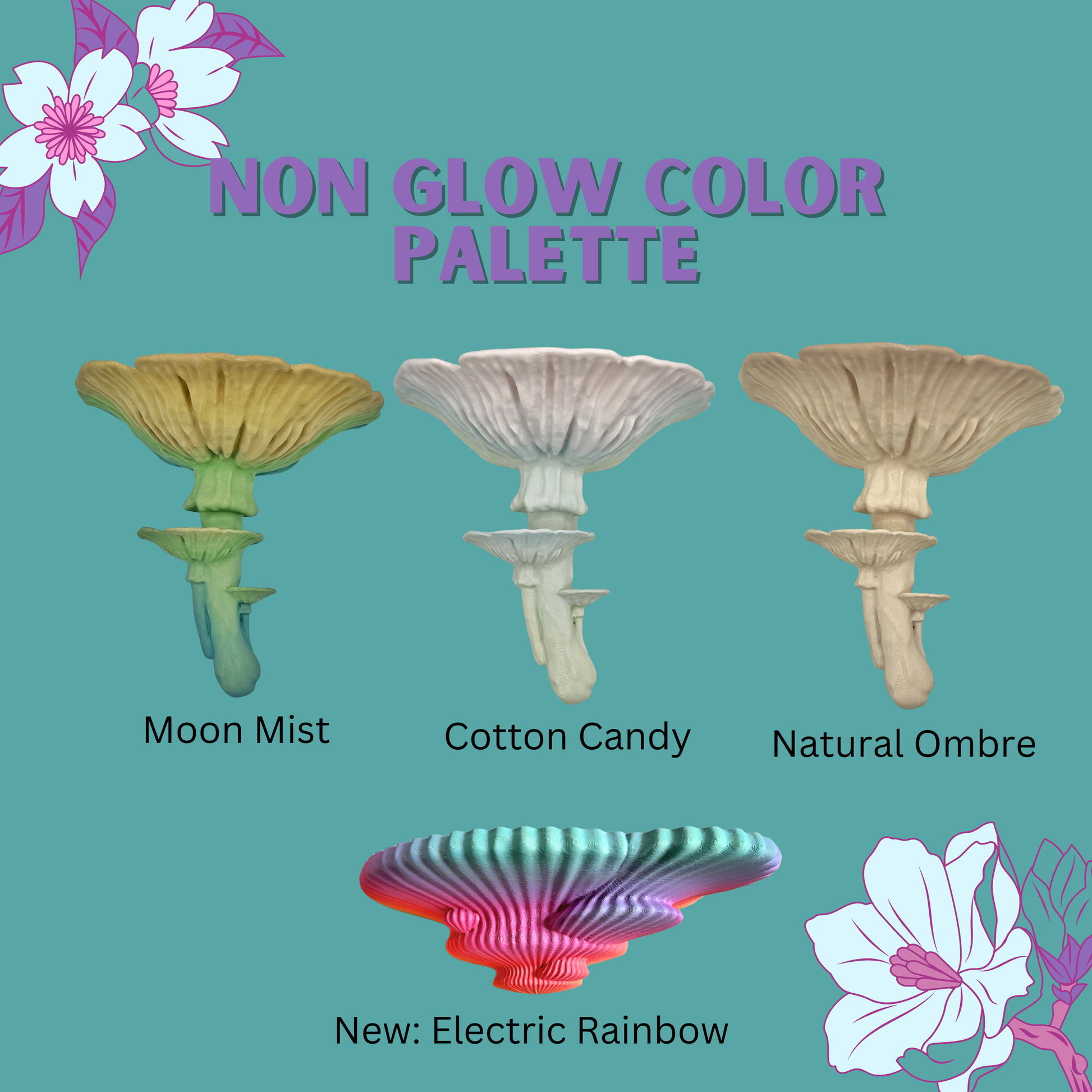 3d Printed Amanita Mushroom Shelf Glow in the Dark decor